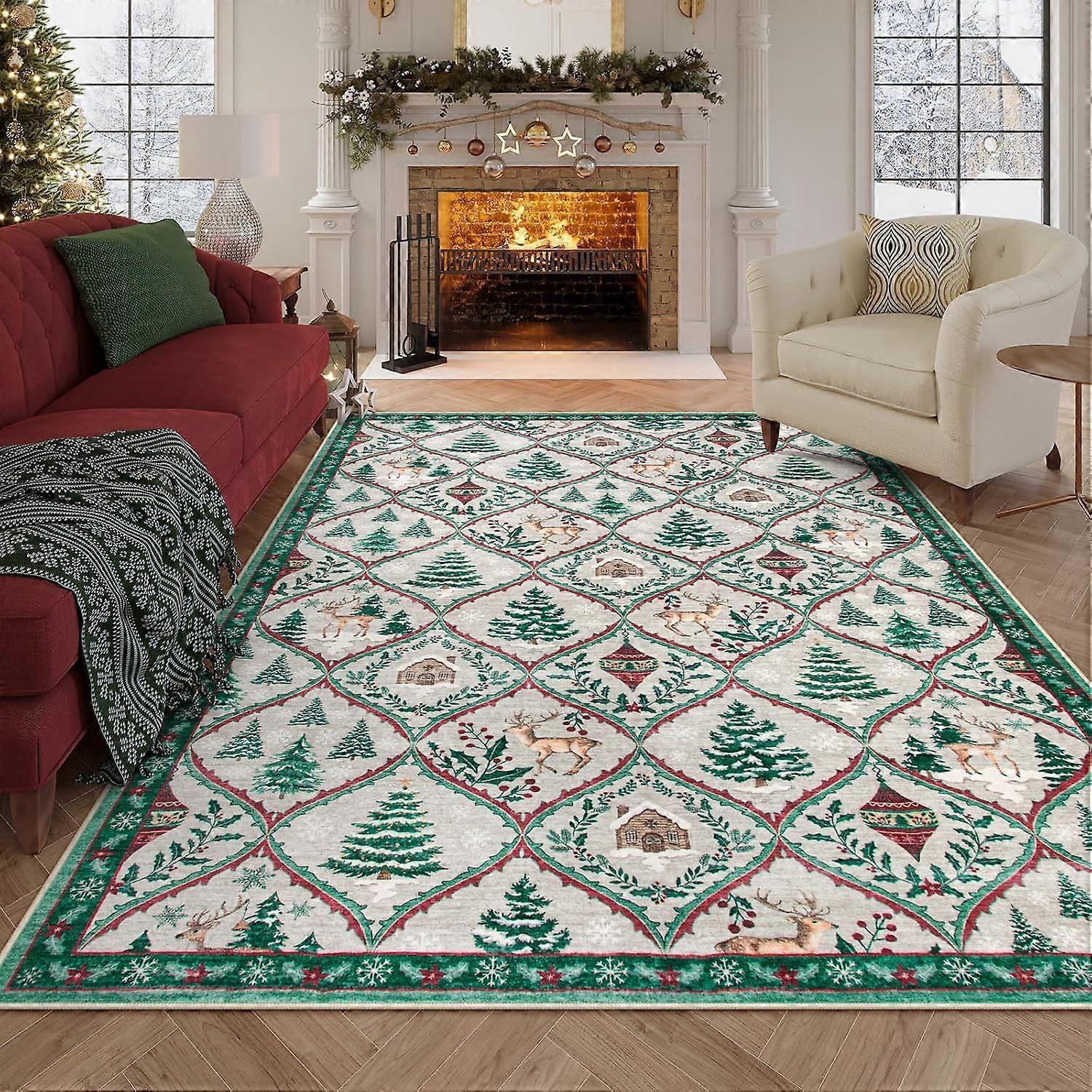 Joulu koristeellinen matto liukumaton yöpöytämatto marokkolaiseen tyyliin