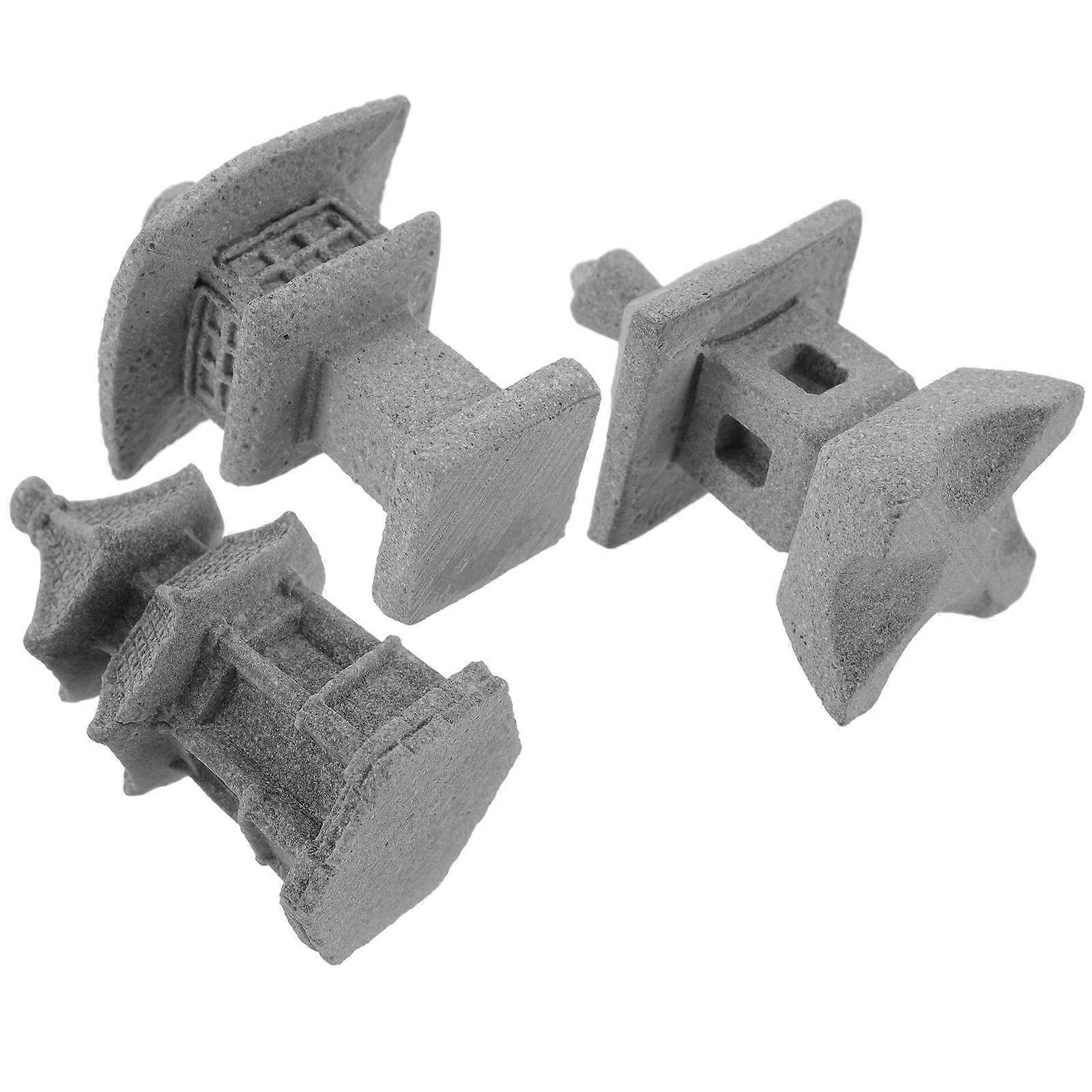 Tabletop Ornament Pavilion Statue for Garden Use 15Pcs Display