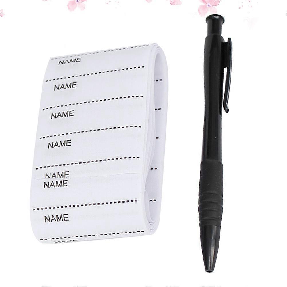 Name Labels for Clothing Writable Stickers for Marking 200Pcs with Pen