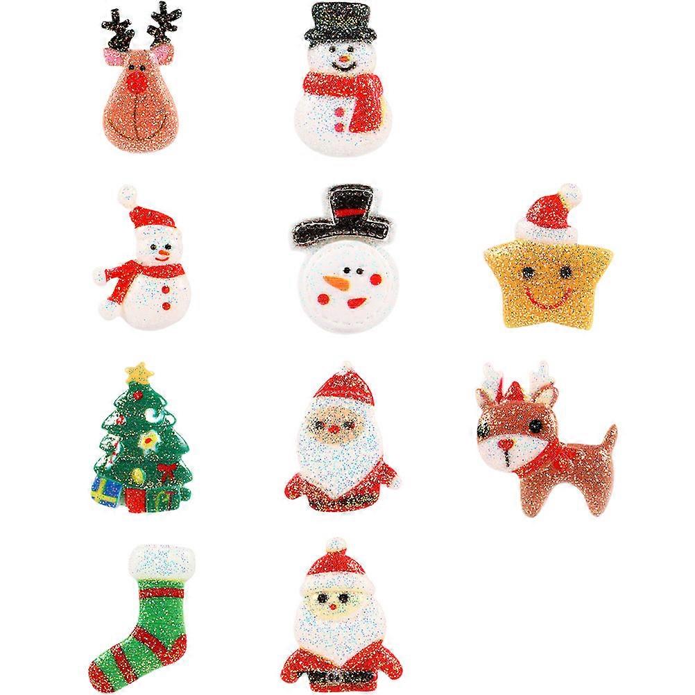 Christmas Theme Resin Ornaments for DIY Projects 120Pcs Kit