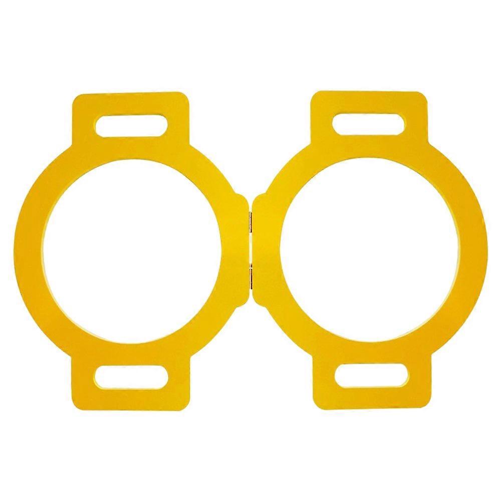 Men's Styling Template 2Pcs Adjustable Trimming Guide For Professionals Yellow Measuring Tool