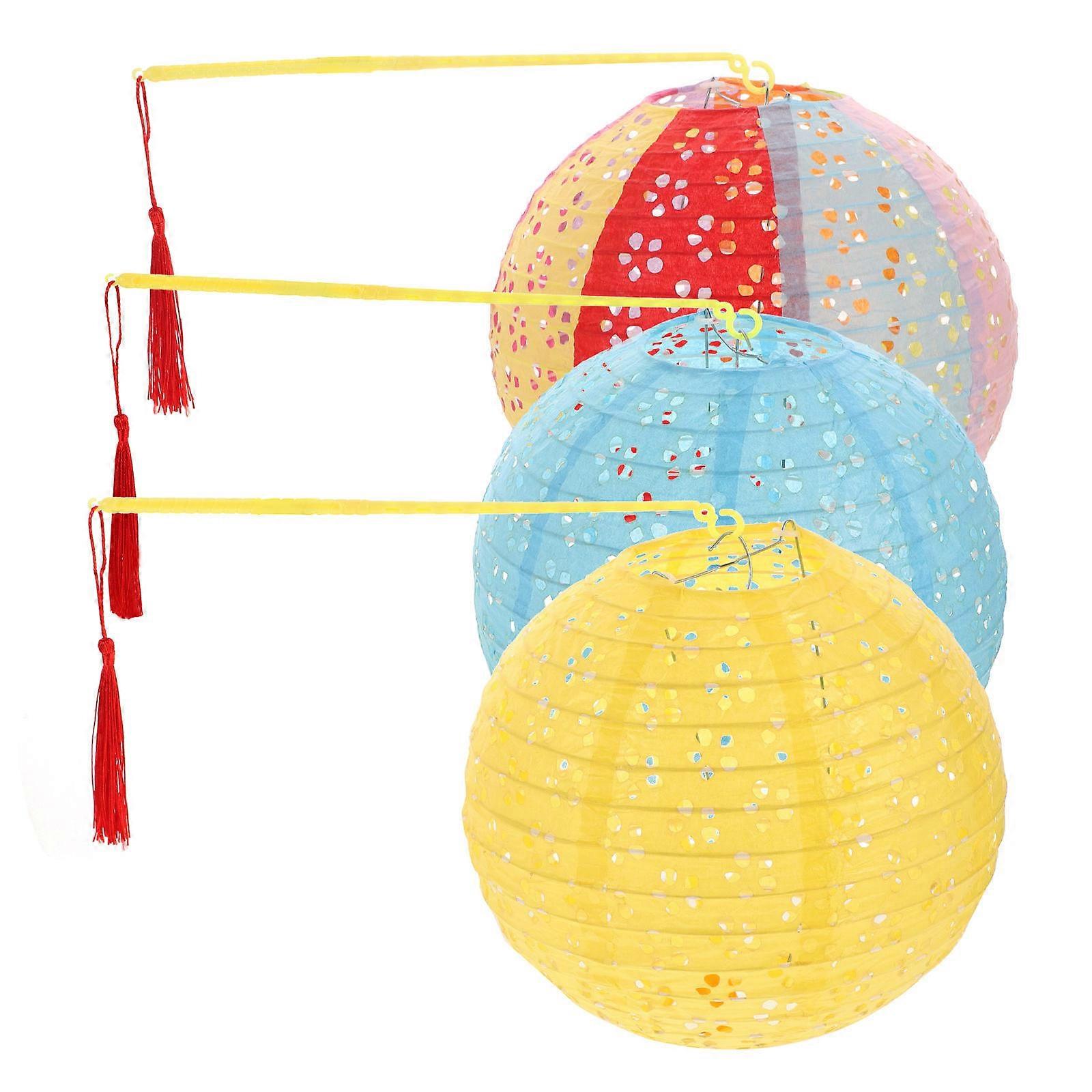 Creative Paper Lantern Festival Paper Lantern for 3Pcs Decoration