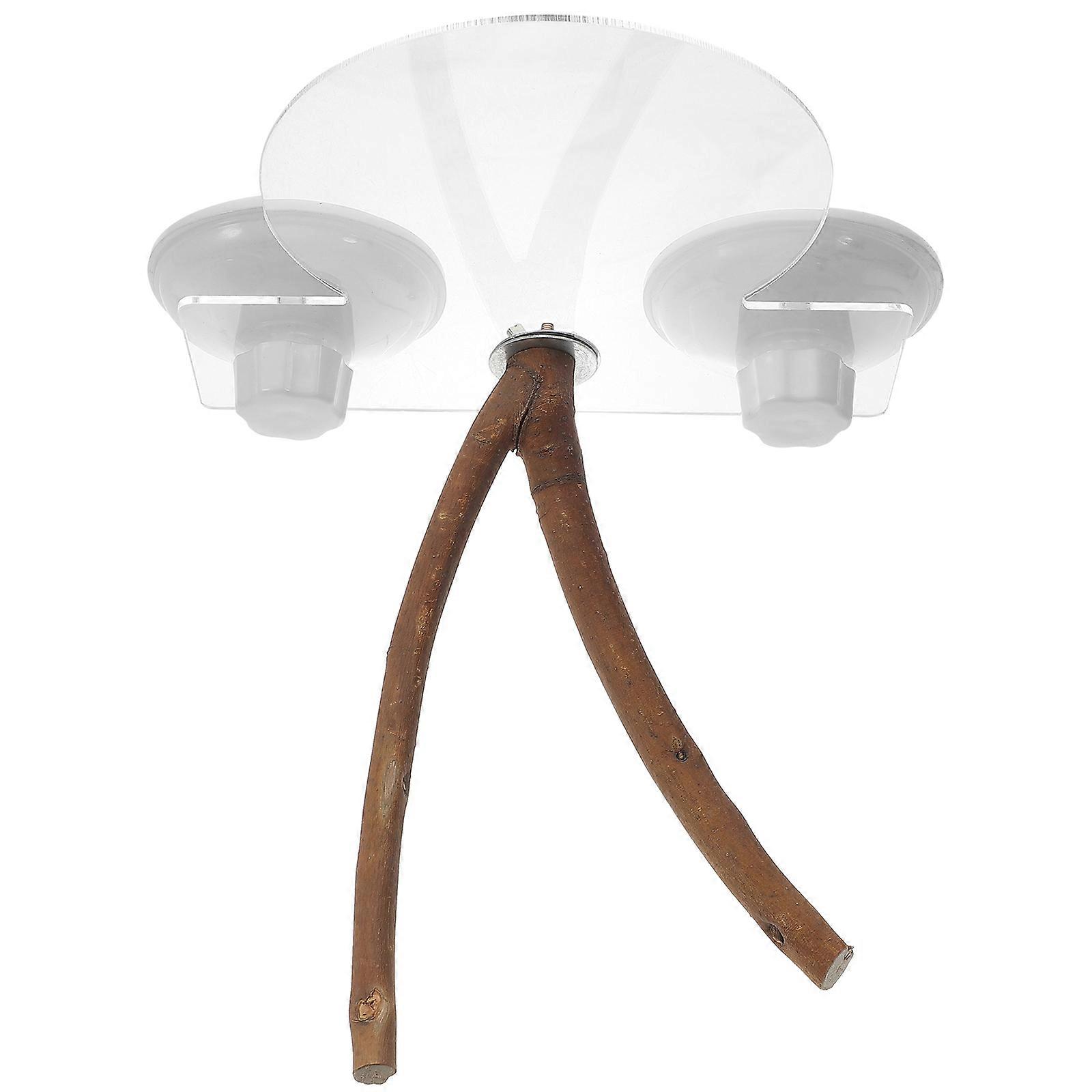 Wood Bird Perch Stand for Parrot Branch with Bite Resistant 2Sets