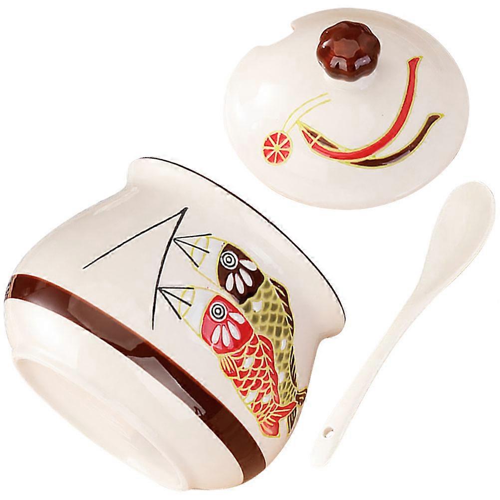 Japanese Style Pepper Jar for Food Storage with Lid and Spoon