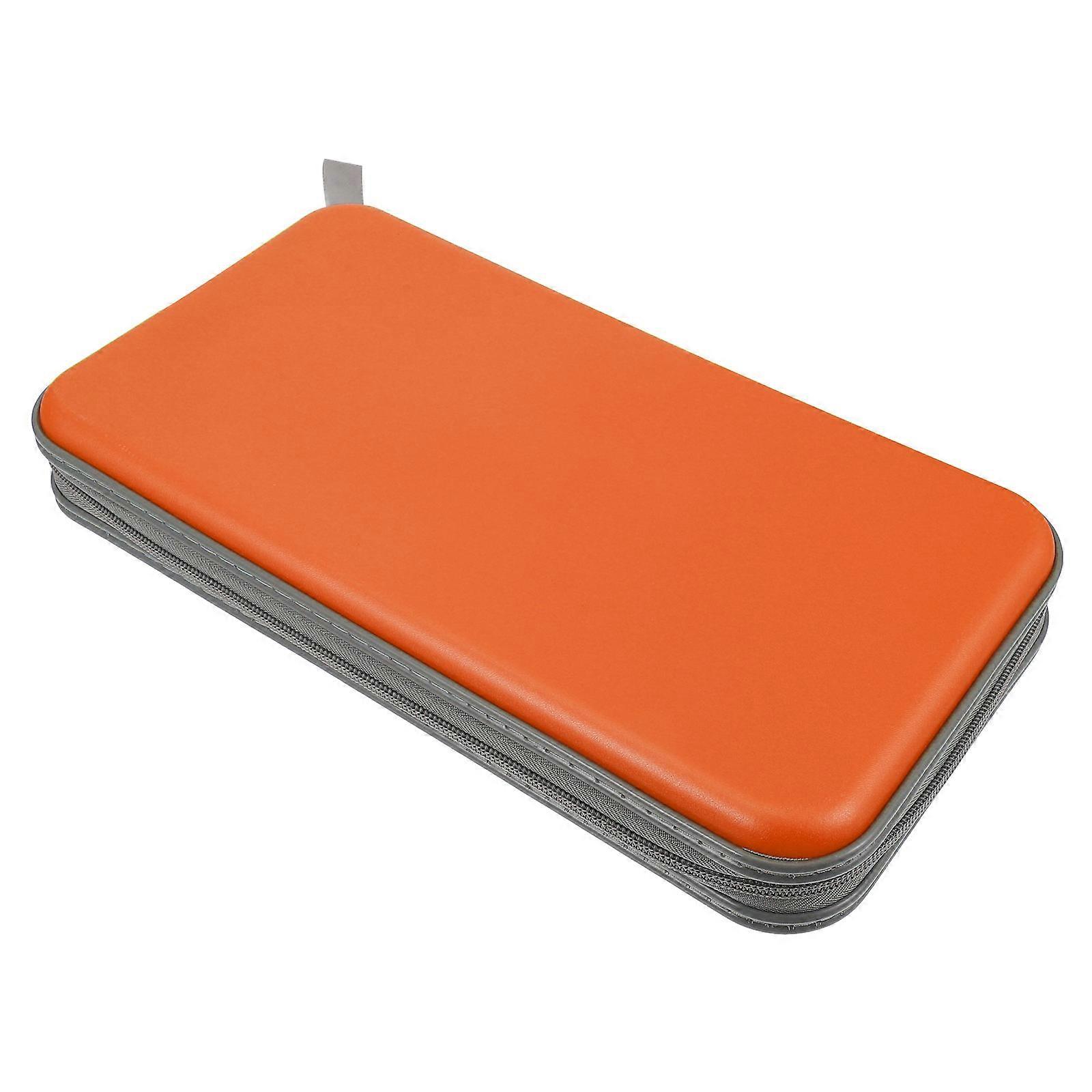 Cd Carrying Case Portable CD Case Holder Storage Bag Organizer For Home Car Travel 80 Capacity Rectangular Plastic Protective 1Set