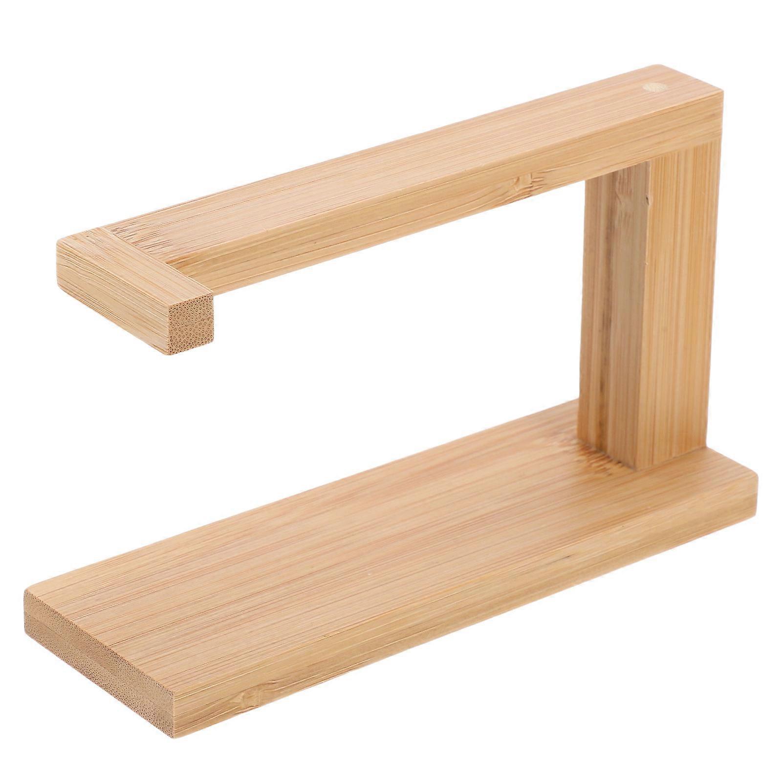 2Pcs Bamboo Toilet Tissue Holder for Bathroom Durable Multi Use