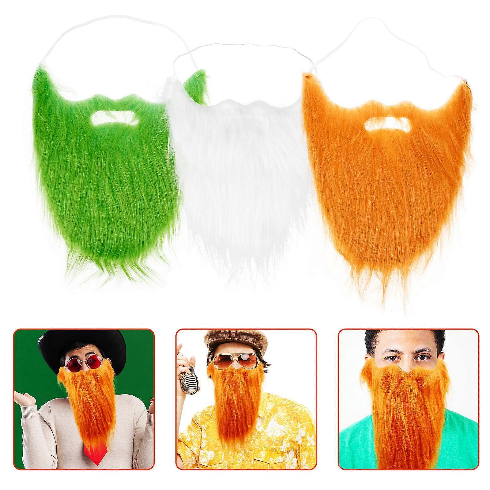 Lifelike Fake Beard for Halloween 9Pcs Costume Prop Assorted Color Pack