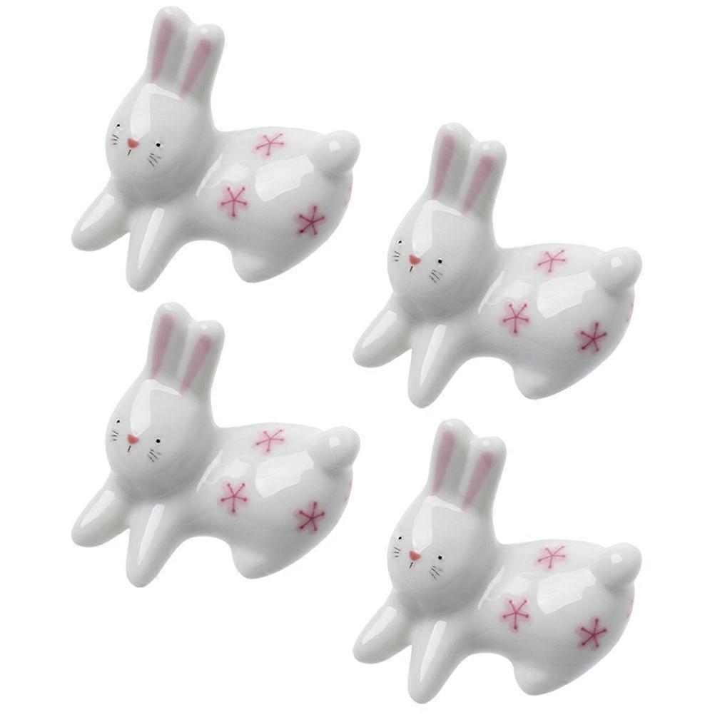 Ceramic Rabbit Shape Chopstick Holder for Kitchen Use 16Pcs Set