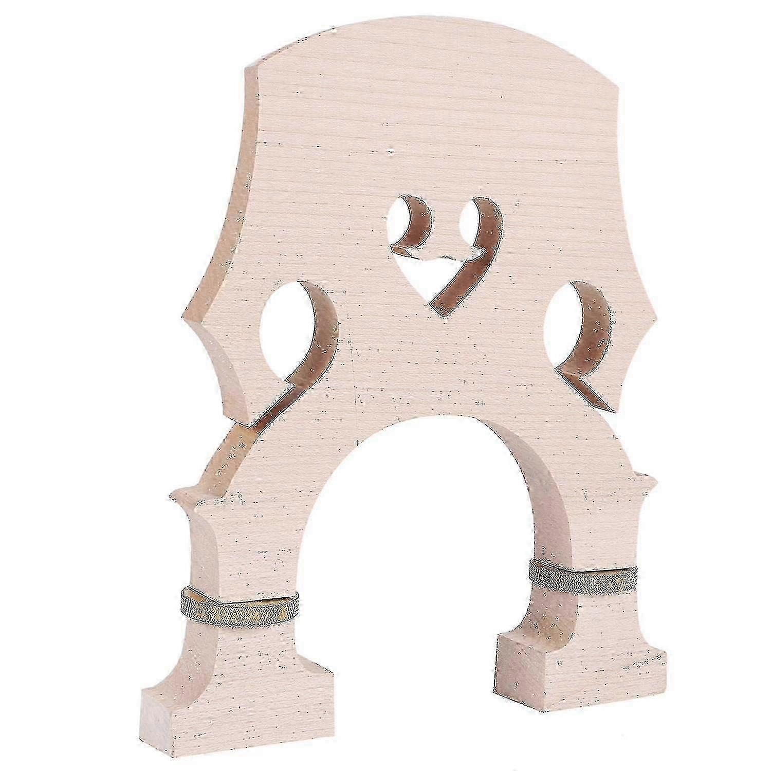 Double Bass Bridge, 3/4 Size Adjustable Maple Wood Replacement Part
