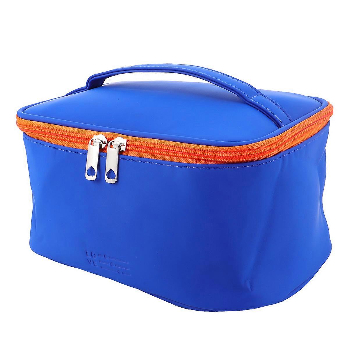 Waterproof Pouch Makeup Bag for Storage Use 1Pcs Versatile Navy PU Material