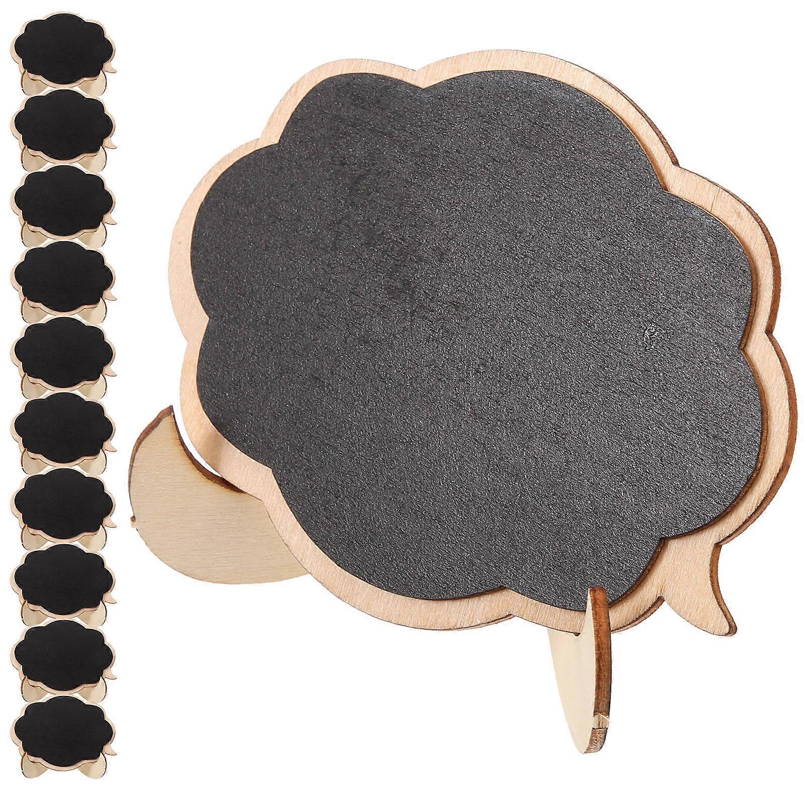 80 Pcs Mini Chalkboard Boards Rectangular Message Board For Homes And Offices Wood