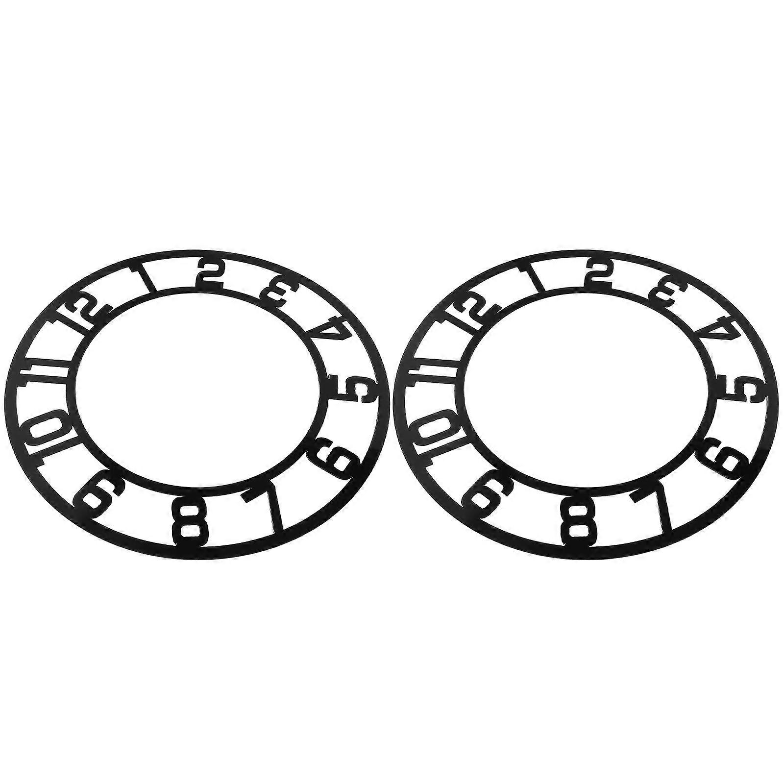 Arabic Numeral Wall Clock Sticker Acrylic Clock Face for Decoration 6Pcs