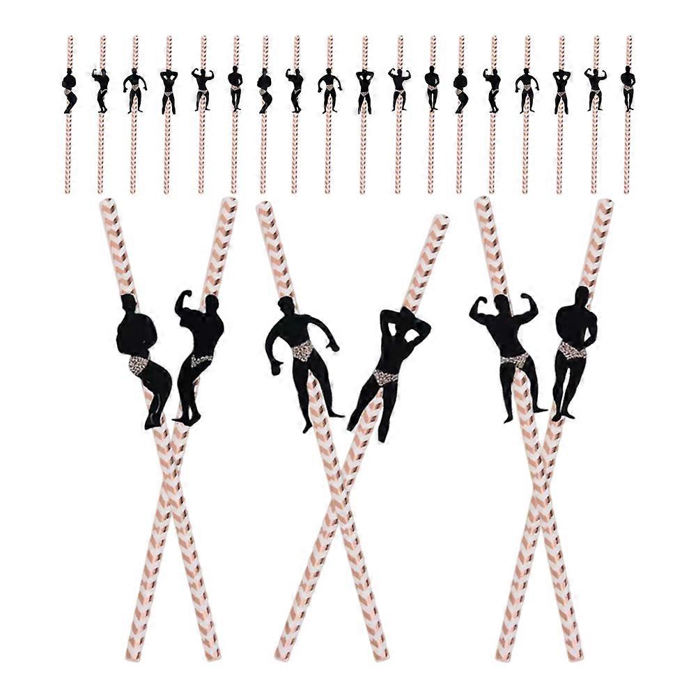 Funny Straws For Bachelorette Party Decorations 24Pcs Cake Toppers And Drinking Aid