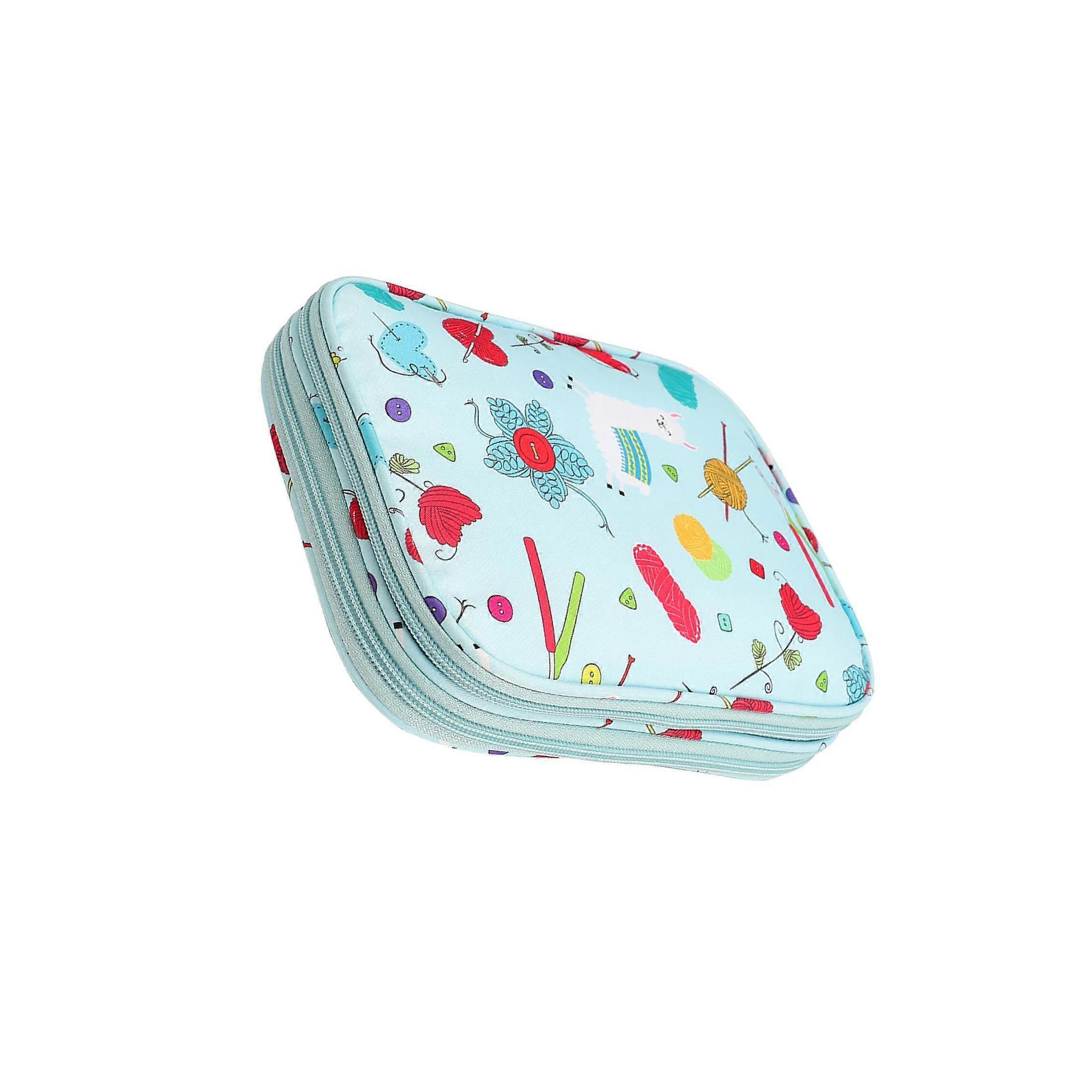 Travel Knitting Needle Case Pouch Organizer Compact for Knitting Accessories