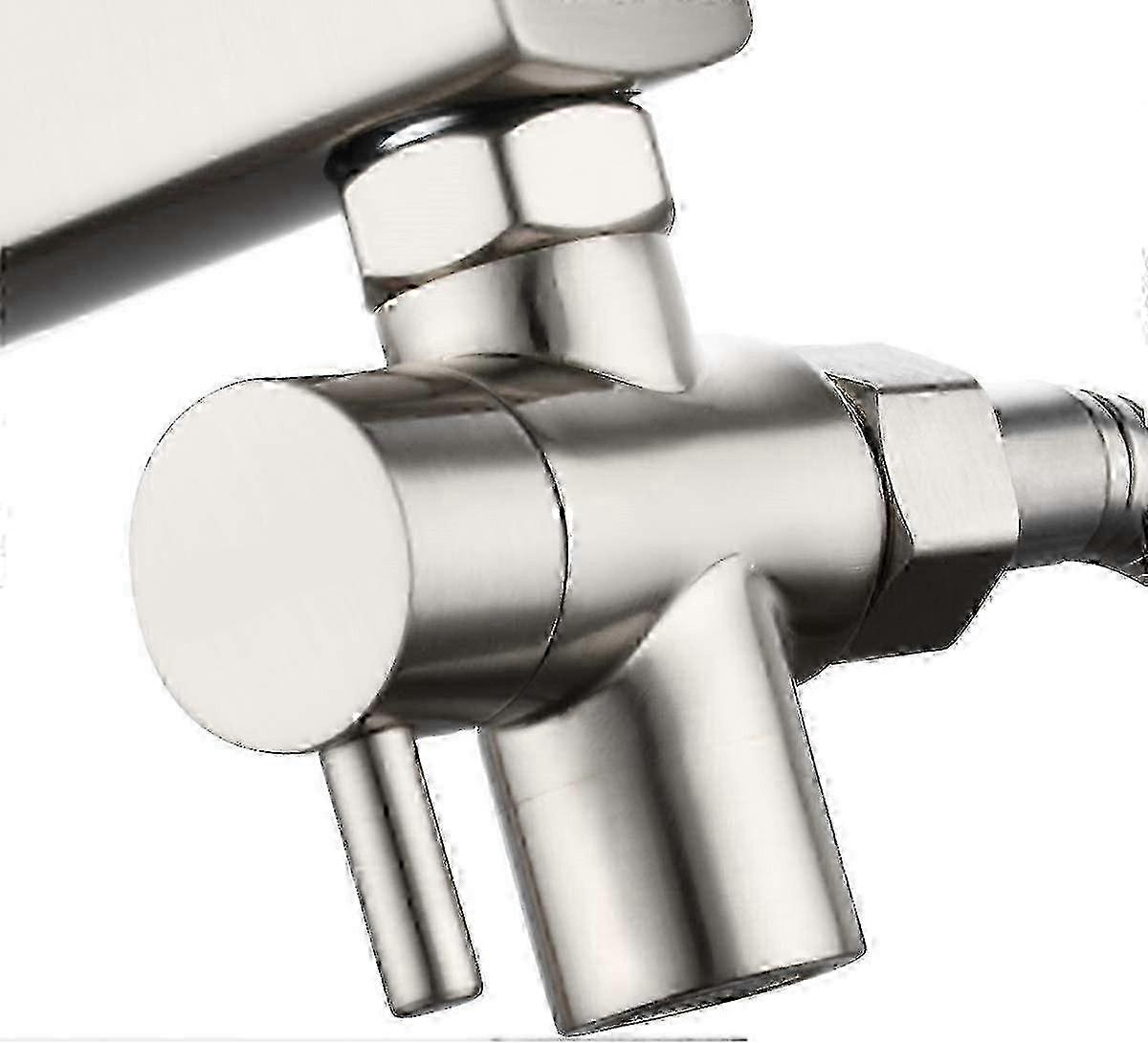 Messing-Spülbeckenventil-Umstellventil, Wasserhahn-Splitter, Wasserhahn-Adapter, 3-Wege-Wasserhahn-Umstellventil, Chrom p