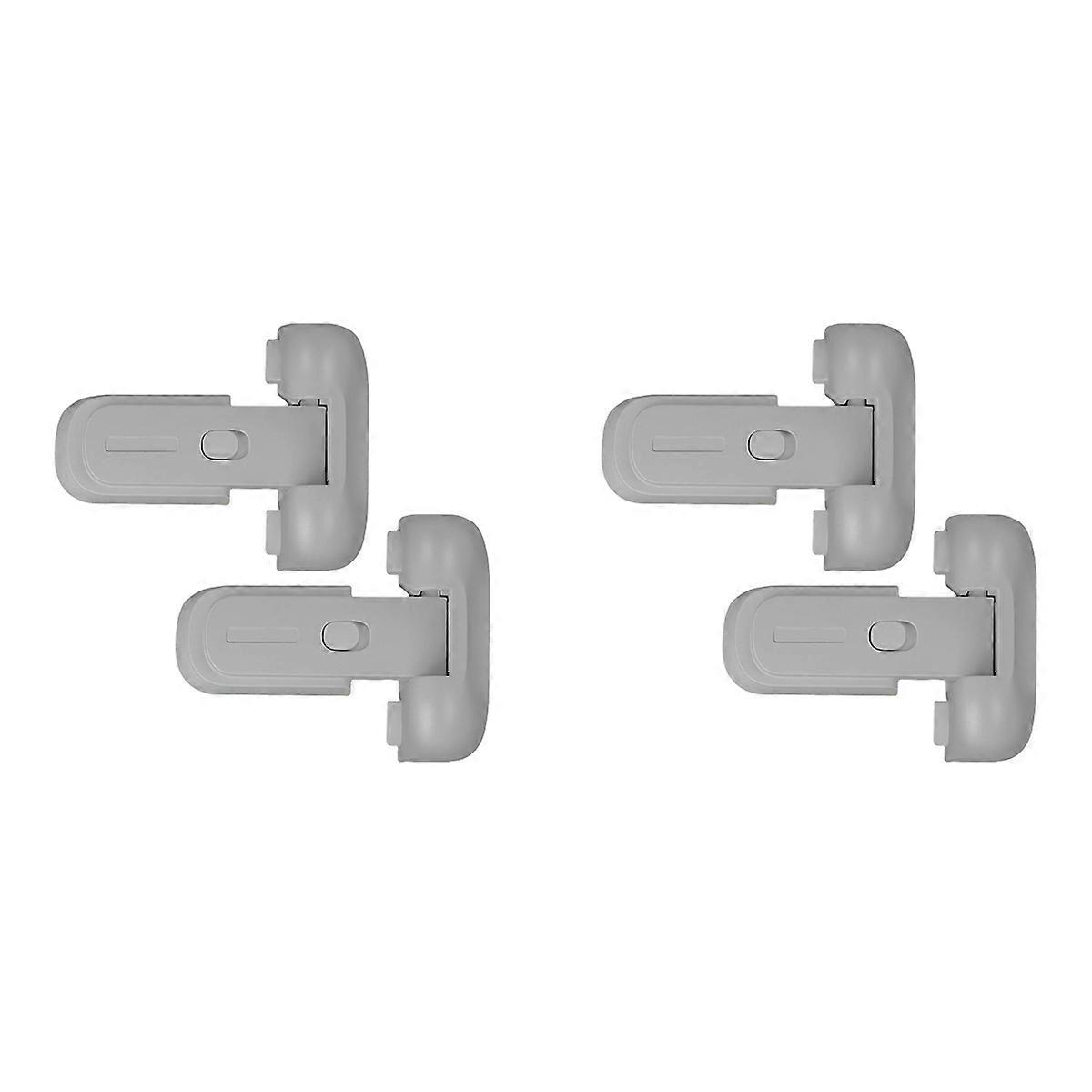 2Pcs Safe Fridge Lock, Child Proof Refrigerator Door Lock, Grey