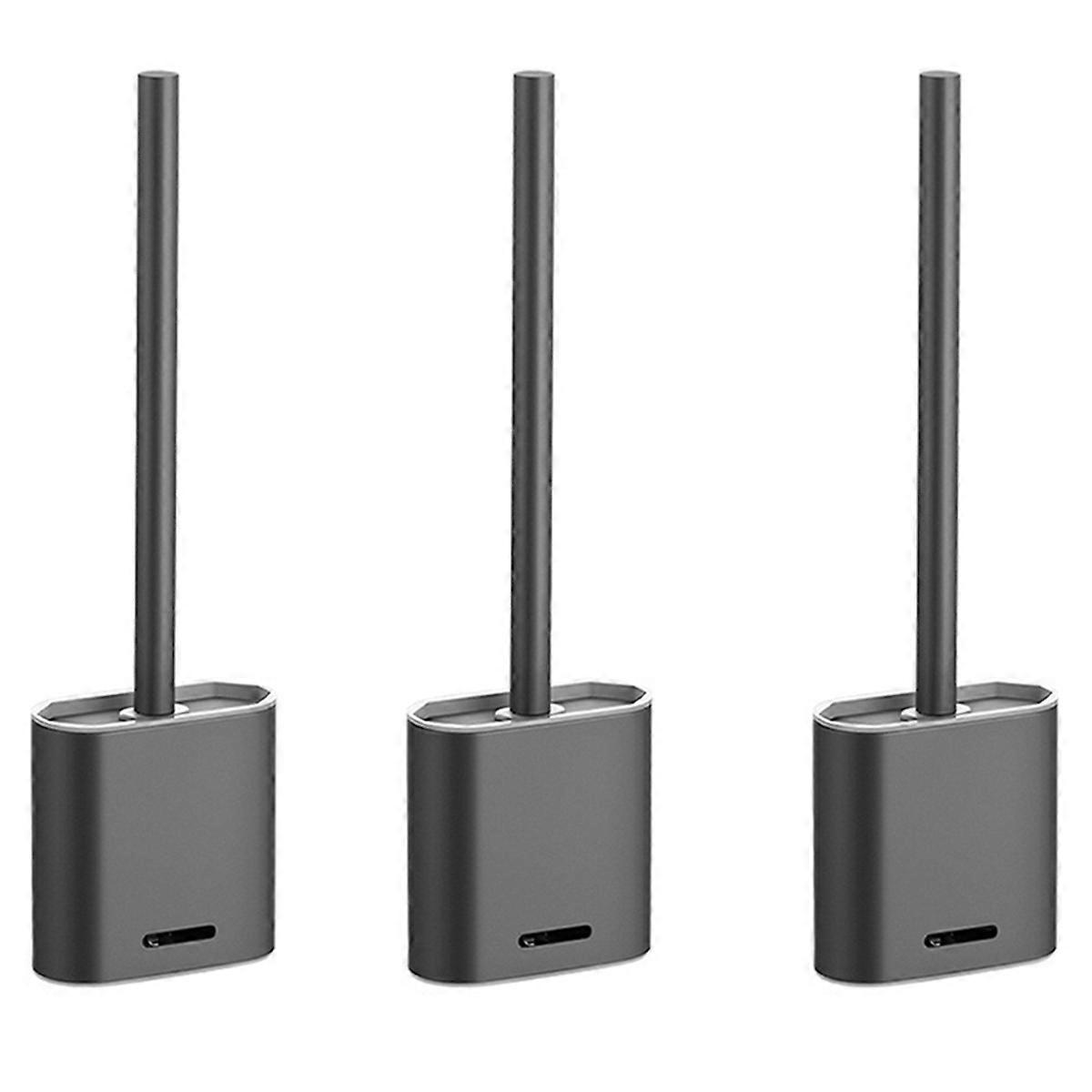 Premium Silicone Toilet Brush - Grey