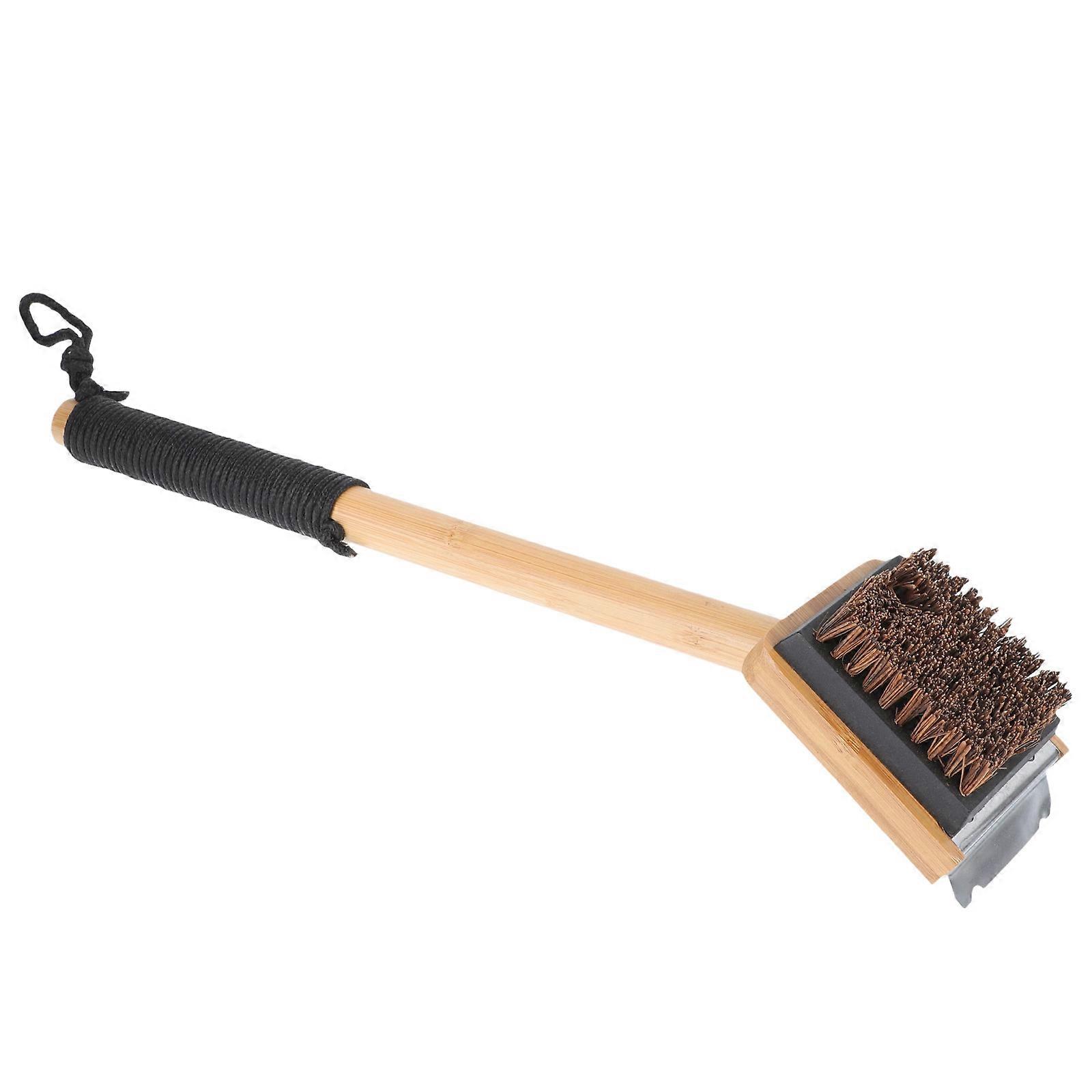 Bamboo Handle Barbecue Rack Cleaner for Cleaning Use 1Pcs
