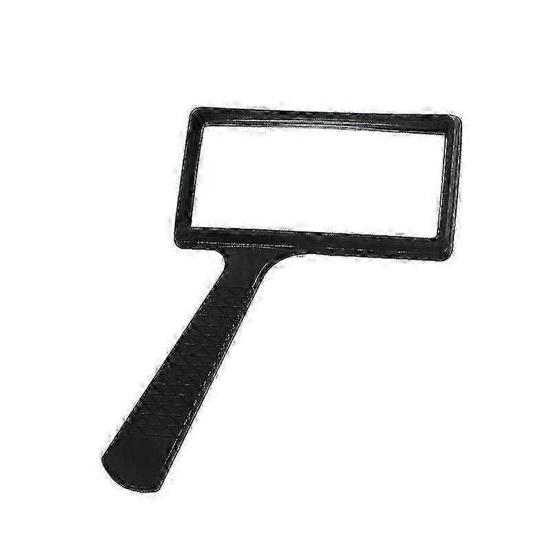 5X handheld magnifying glass,rectangular magnifying glass, scratch-resistant glass lens