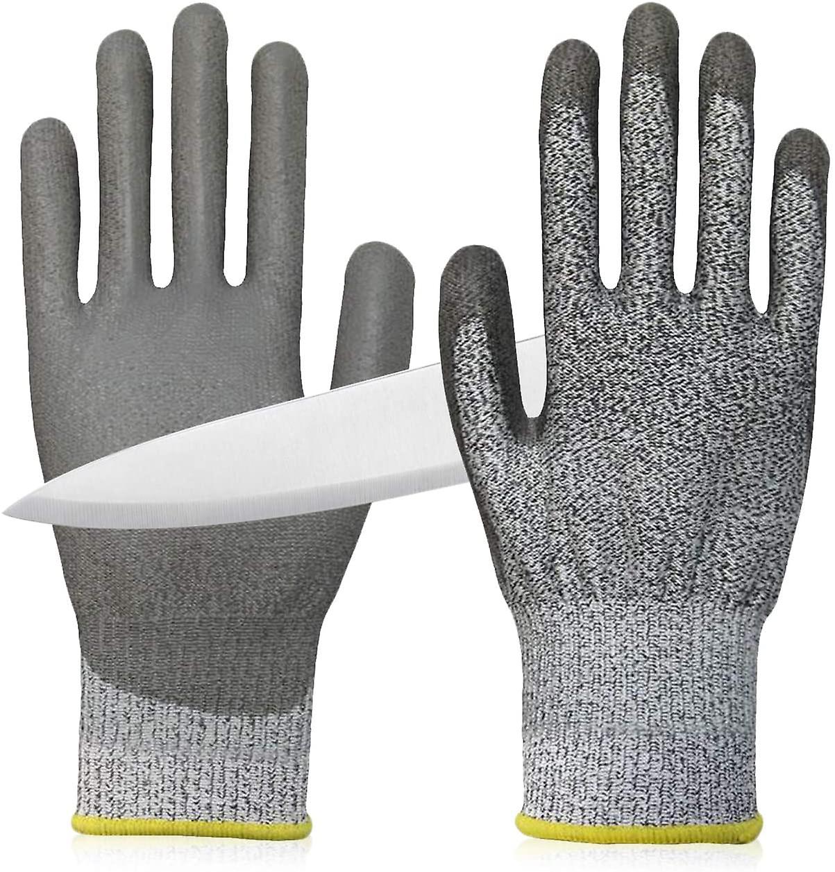 Schnittfeste Handschuhe, Austernhandschuhe, schnittfeste Ofenhandschuhe mit PU-beschichteter Sicherheitsausrüstung, Stufe 5 Cu
