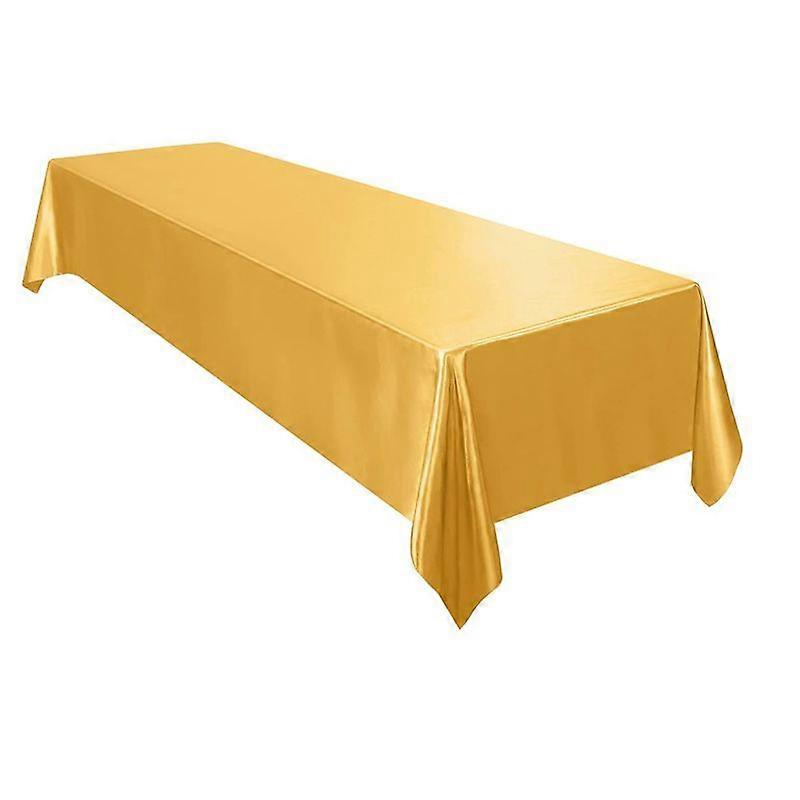 Gold Foil Tablecloths, Rectangular Party Tablecloths, Solid Color Table Covers, Plastic Tablecloths, Waterproof for Birthdays and Weddings (1 Piece)