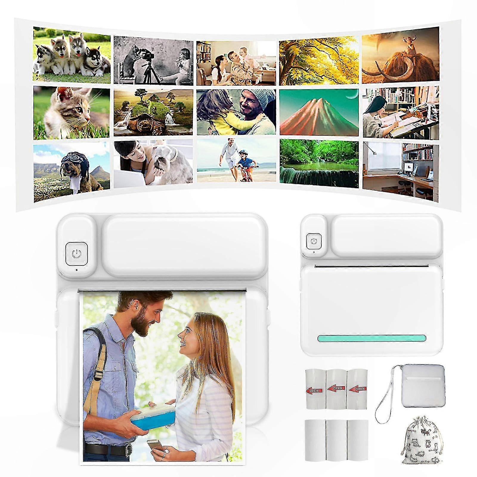 57mm Wireless Mini Thermal Printer Portable Bluetooth Mobile Photo POS Solution for Android iOS Devices