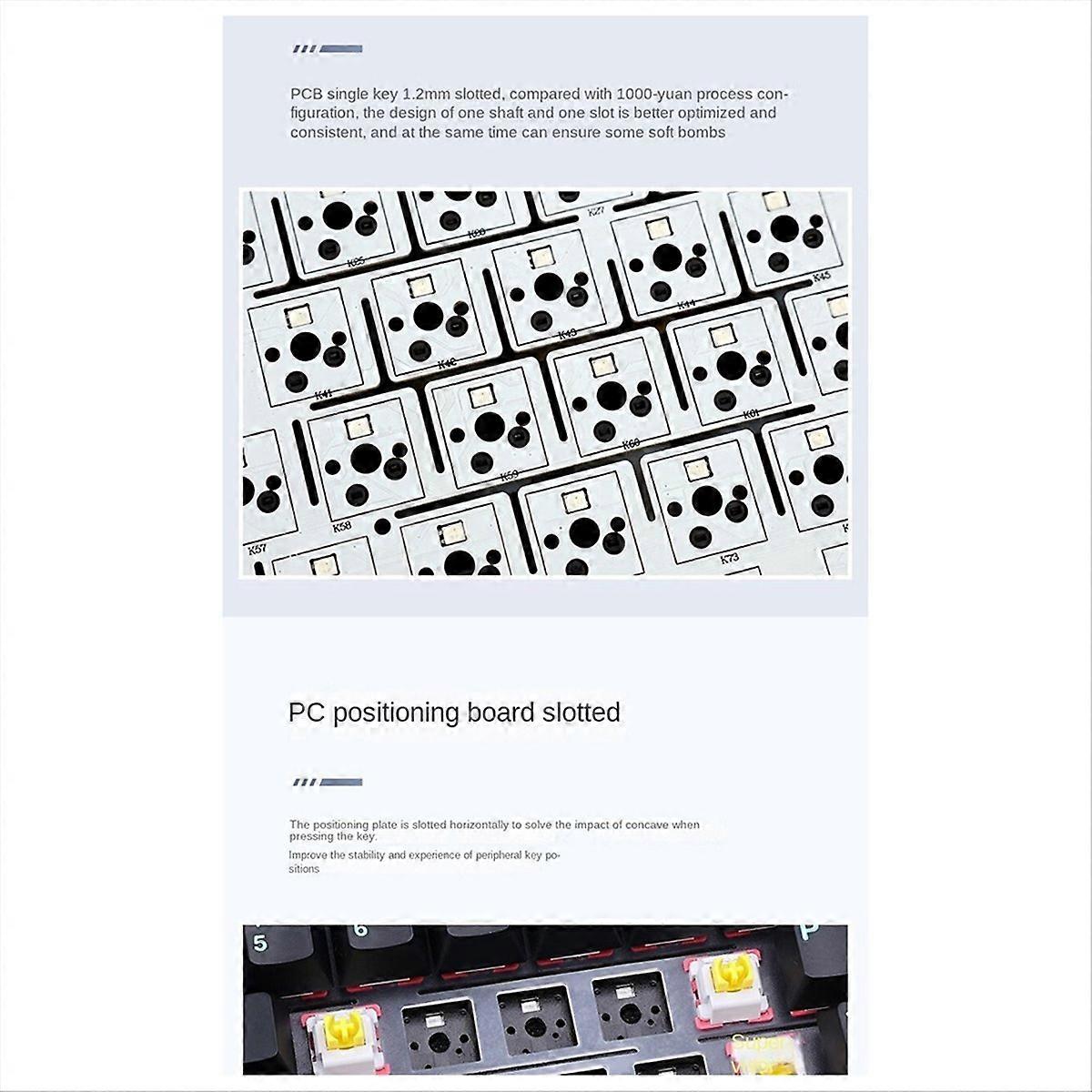 Aula F87pro 87Key Mechanical Keyboard Hot-Swap Wireless Keyboard A