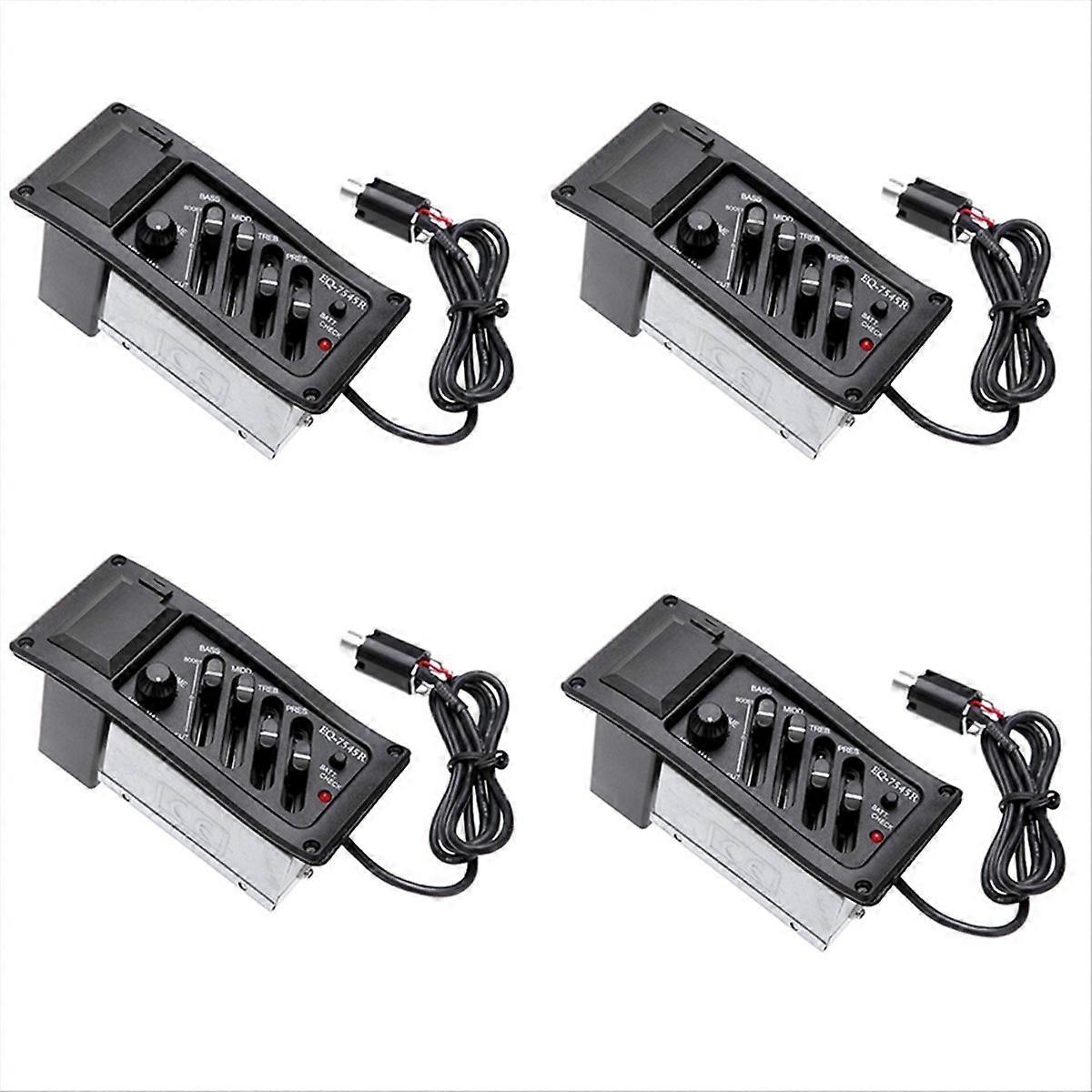 4-pack EQ-7545R 4-bands akustisk gitarr EQ förförstärkarequalizer