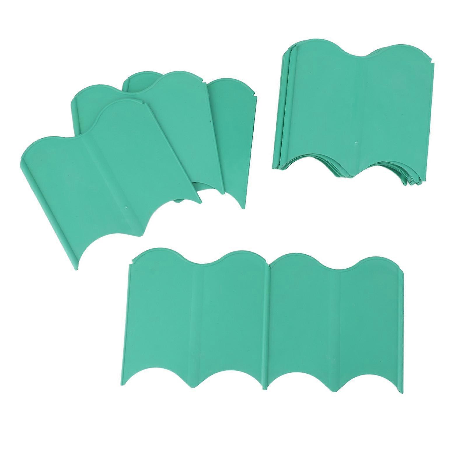 20PCS Interlocking Landscaping Edging Kit Weatherproof Garden Landscape Edging Border Hammer in Lawn Edge Green 