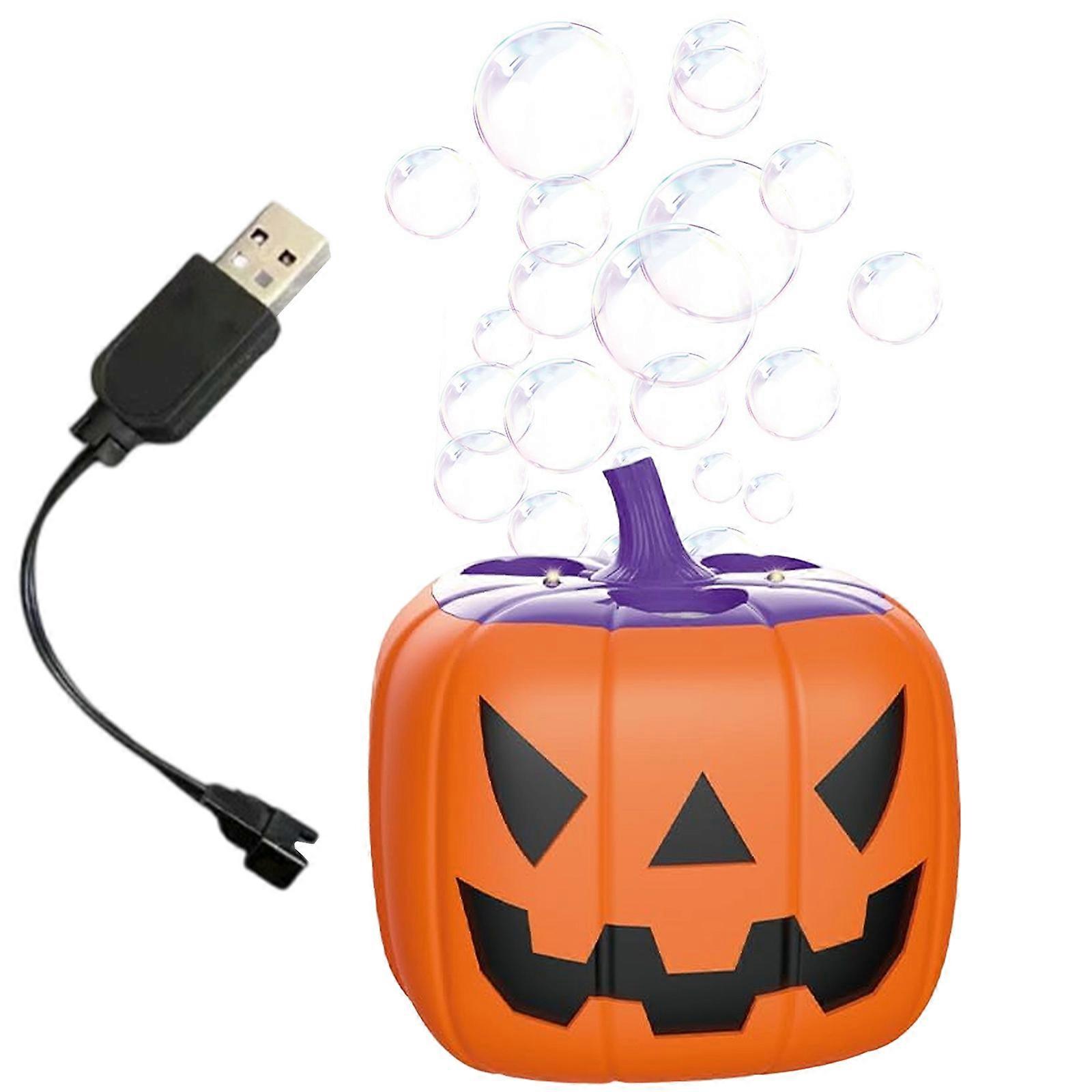 Bubble Guns with Automatic Blowing Bubbling Pumpkin Shape Perfect for Outdoor Activities Bubble Blasting Guns for Kids Multicolor