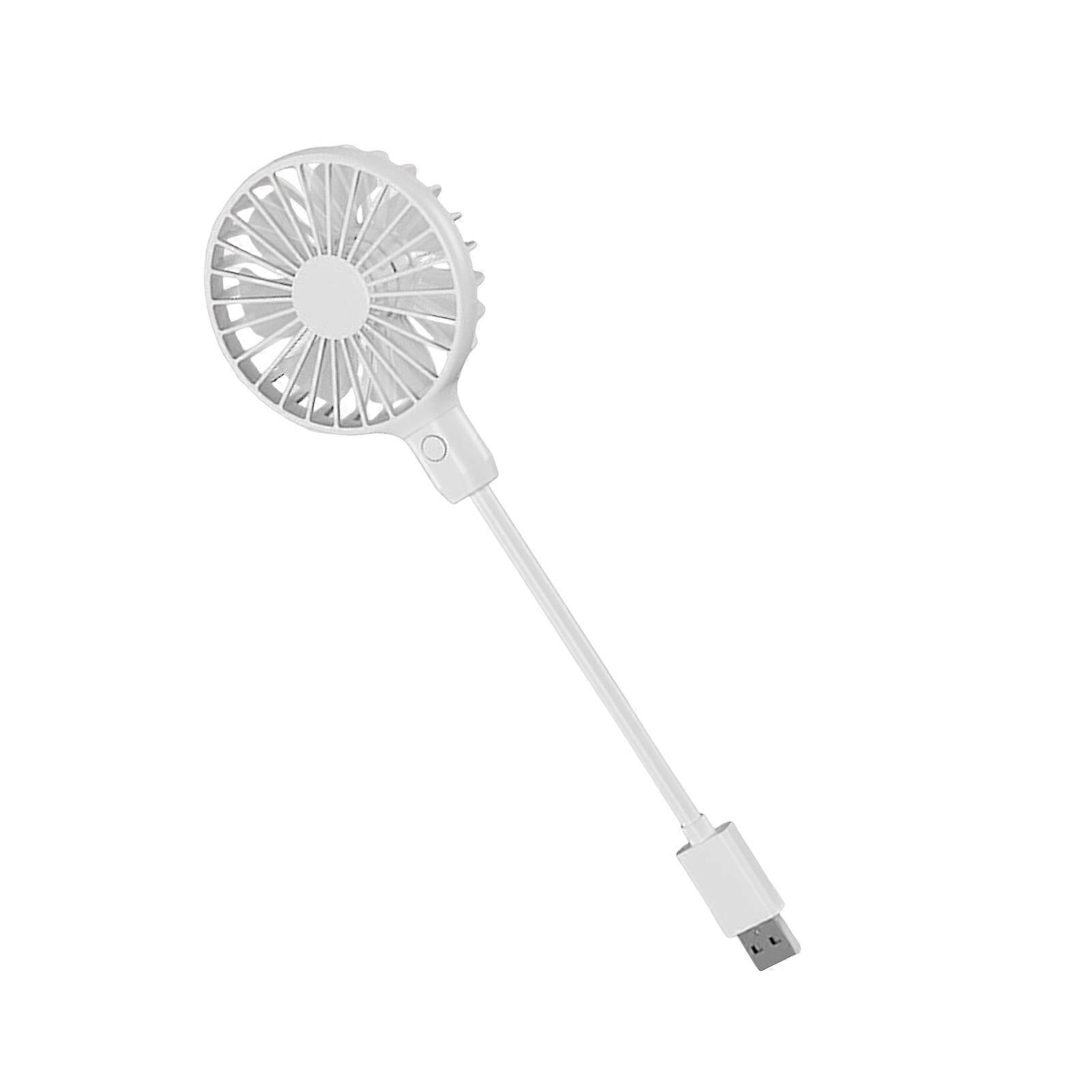 Space Saving USB Fan With Flexible Neck Quiet Airflows For Office Bedside and Gaming 5V Efficient  White 40cm