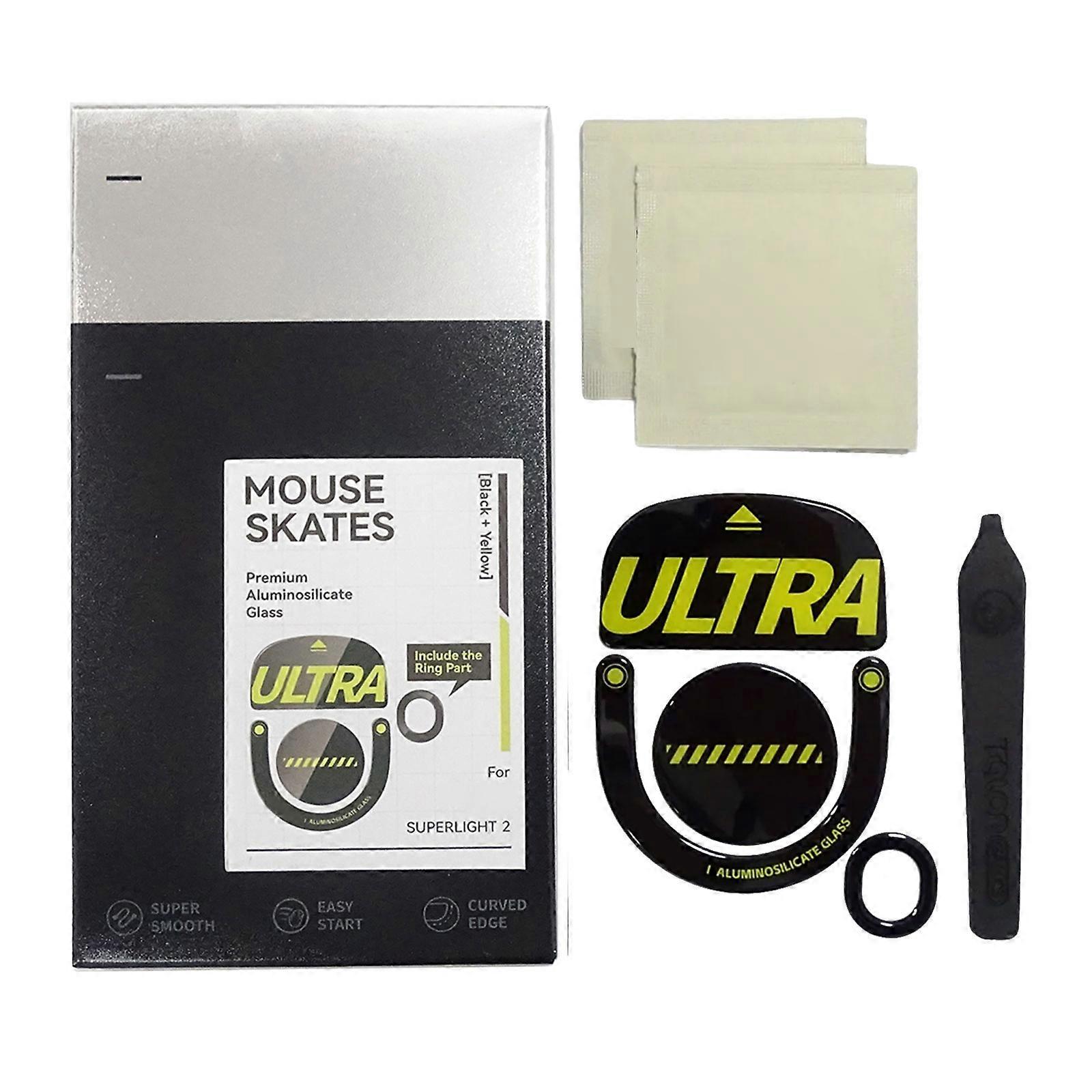 Mouse Skates Feet Glass Foot Sticker For GProX Superlight 2 Wireless Mouse Glides Curved Edges Multicolor