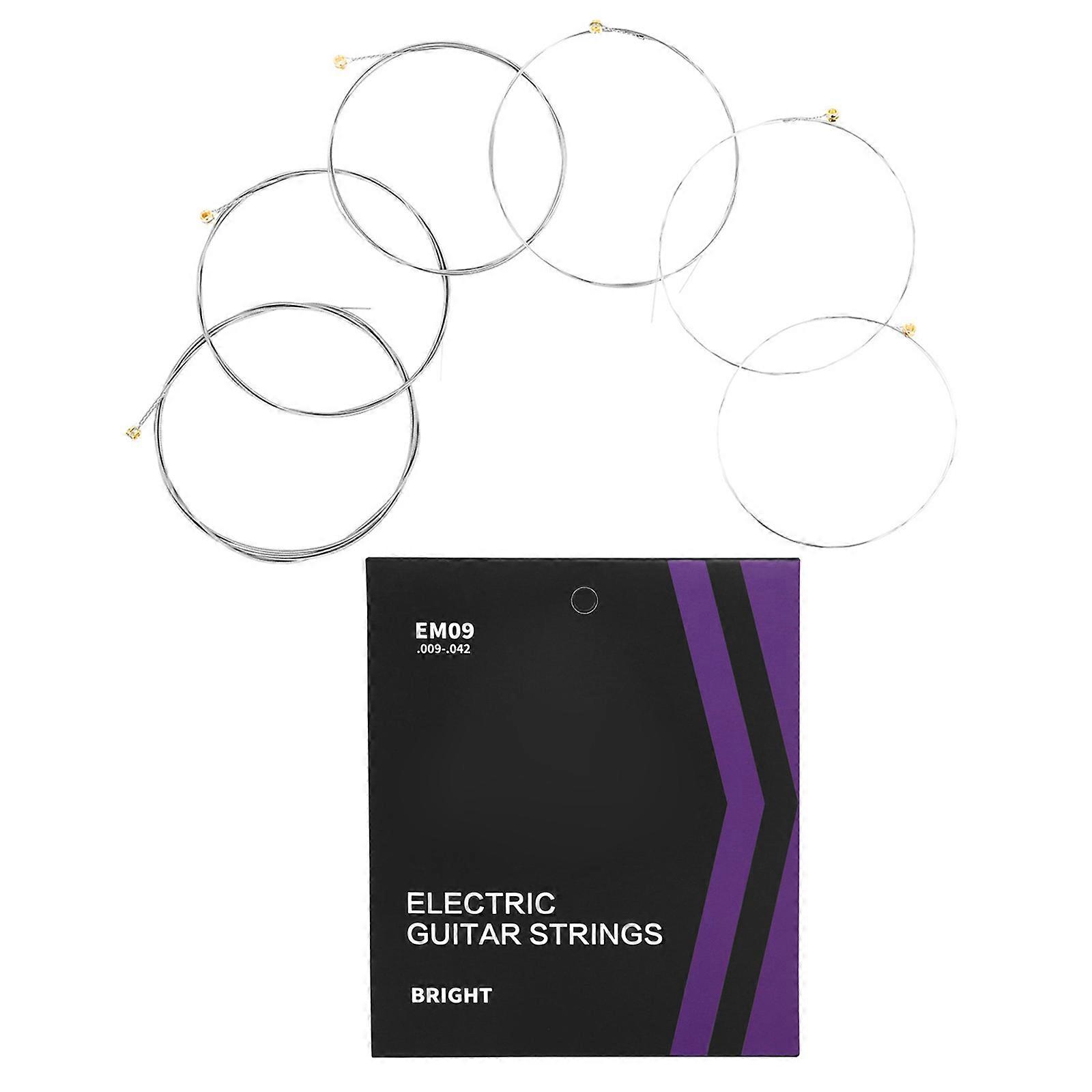 6Pcs .009-.042 Electric Guitar Strings Brilliant Sound Quality Strings for 6 String Guitar Accessories Powerful Multicolor