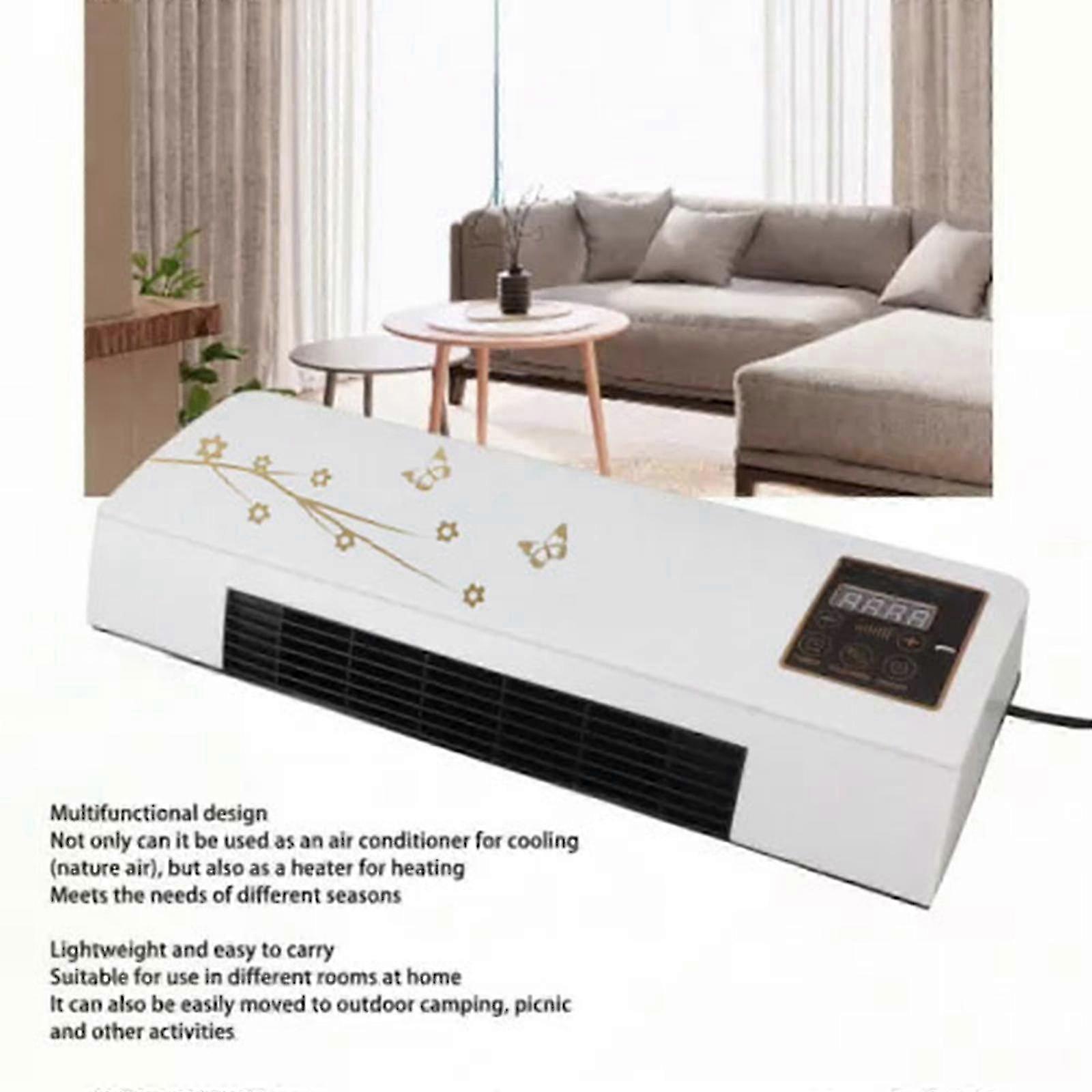 110V US Plug Wall Hanging Gold Pattern Air Conditioner Fan, Touch