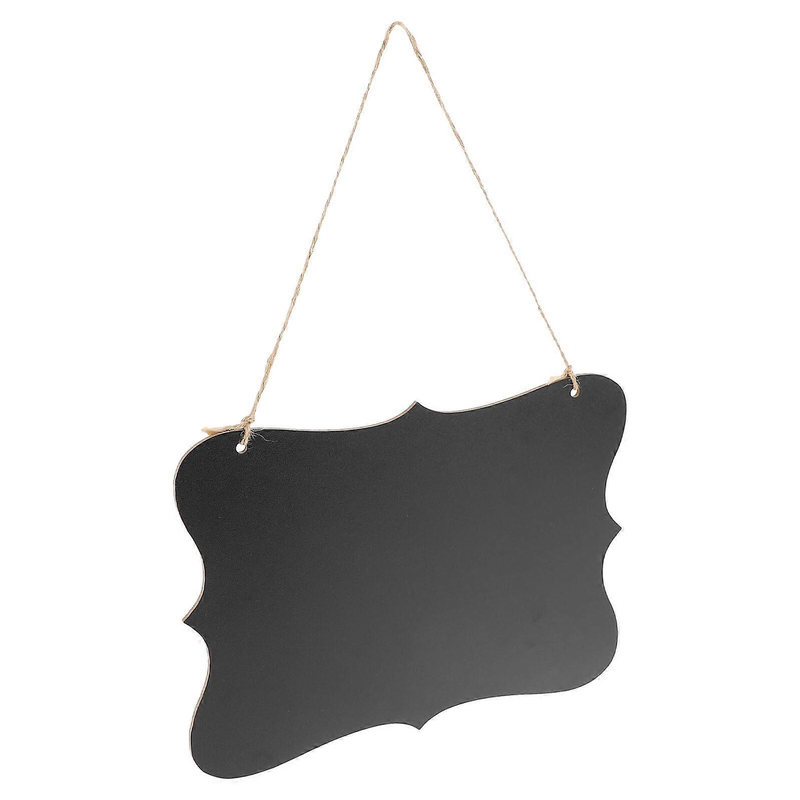 2Pcs Small Wooden Hanging Blackboard Message Signs For Front Door Decor Reusable Chalkboard For Rustic Entryway