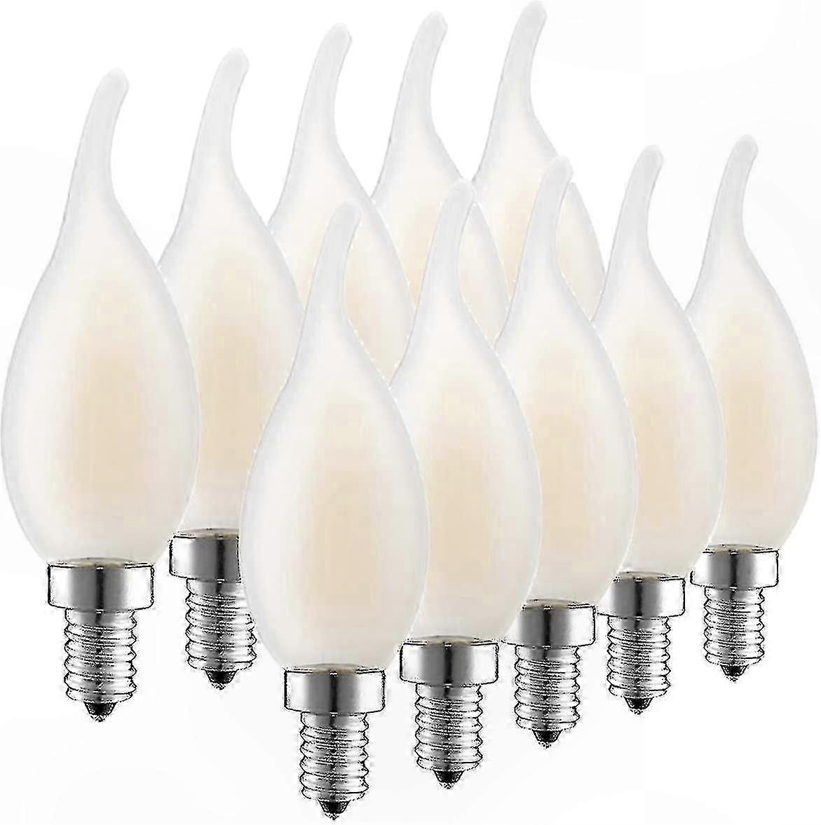 10-Pack 4W Dimmable E14 Flame LED Bulbs (Incandescent Equivalent)