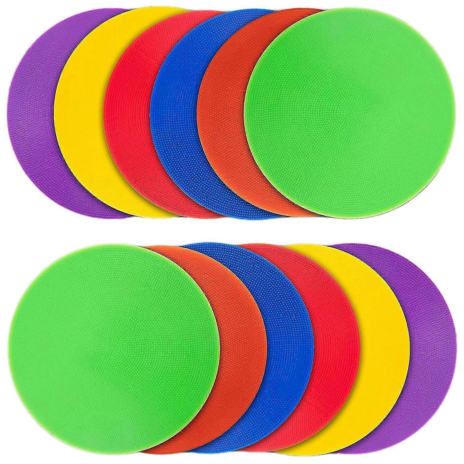 12pcs χρωματισμένες κουκκίδες κώνων δεικτών σημείων αντιολισθητικές για την κατάρτιση καλαθοσφαίρισης ποδοσφαίρου (haoyi