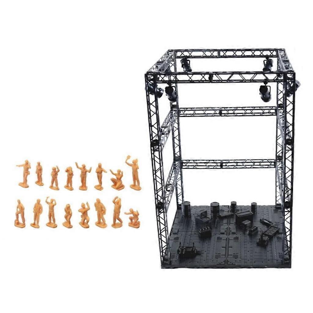 DIY Garage Frontline Base Scene with 16pcs Figures Model