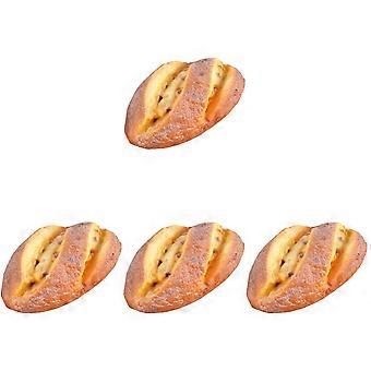 4 stk. simuleret brøddekoration kunstig brødmodel elegant brødfotorekvisit dekorativ brødrekvisit