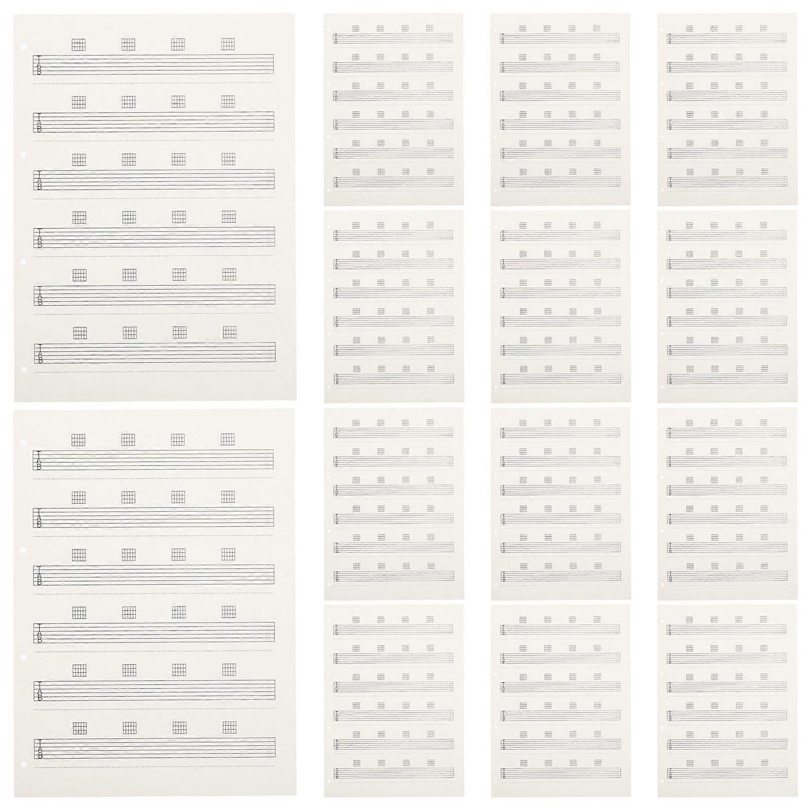 85pcs Blank Guitar Tablature Paper Sheets Blank Music Tab Paper for Efficient Practice And Composition Portable for Travel And Performance