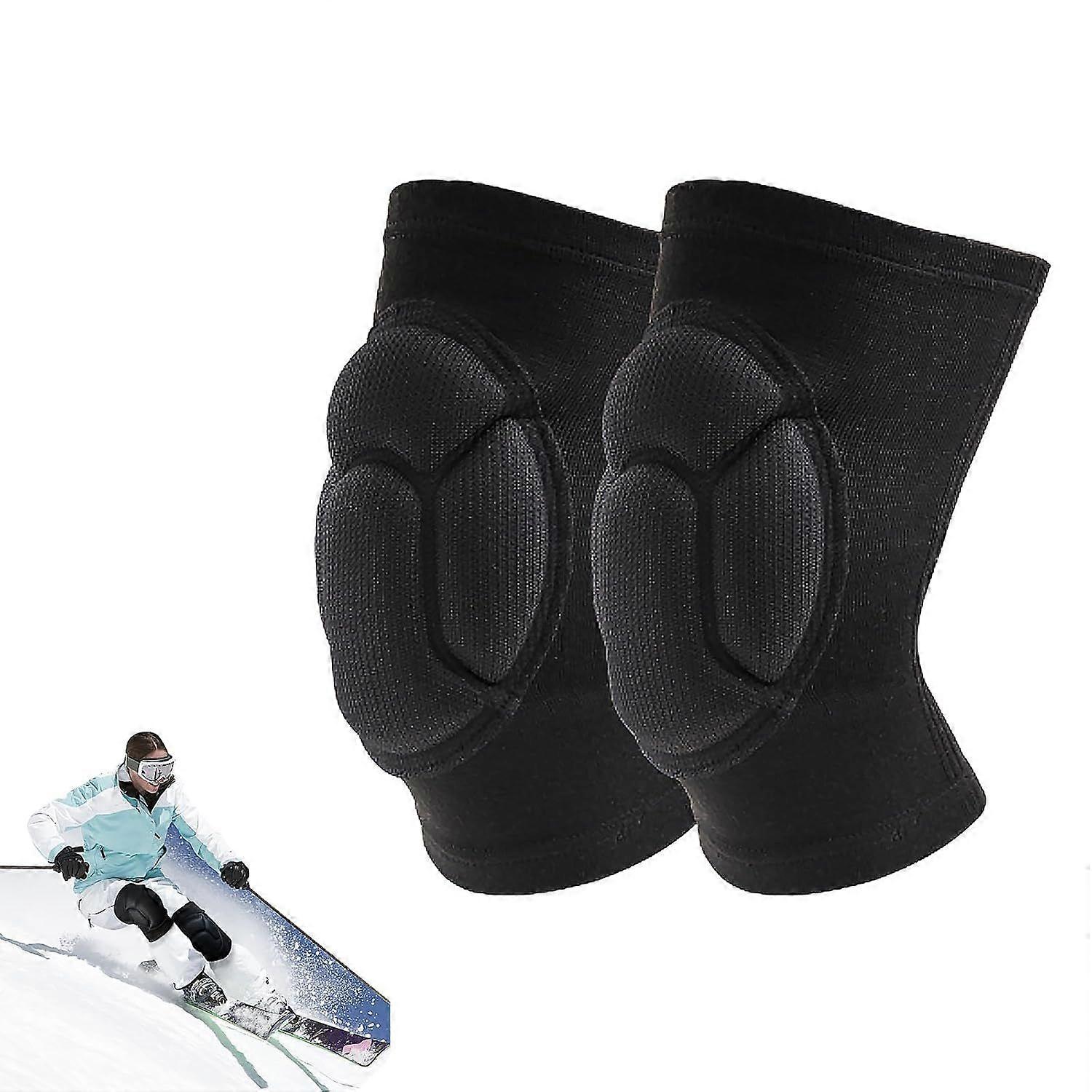 Ski Protective Knee Pads, Thickened Sponge Snowboard Knee Protector Collision