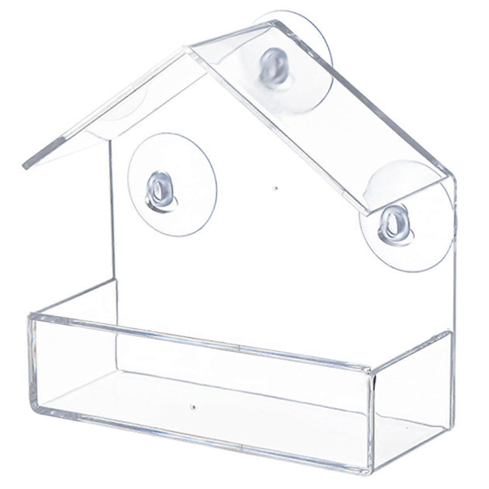 Hariumiu Window Mounted Bird Feeder with Strong Suction Cups, Spacious & Secure Food Dispenser for Birds