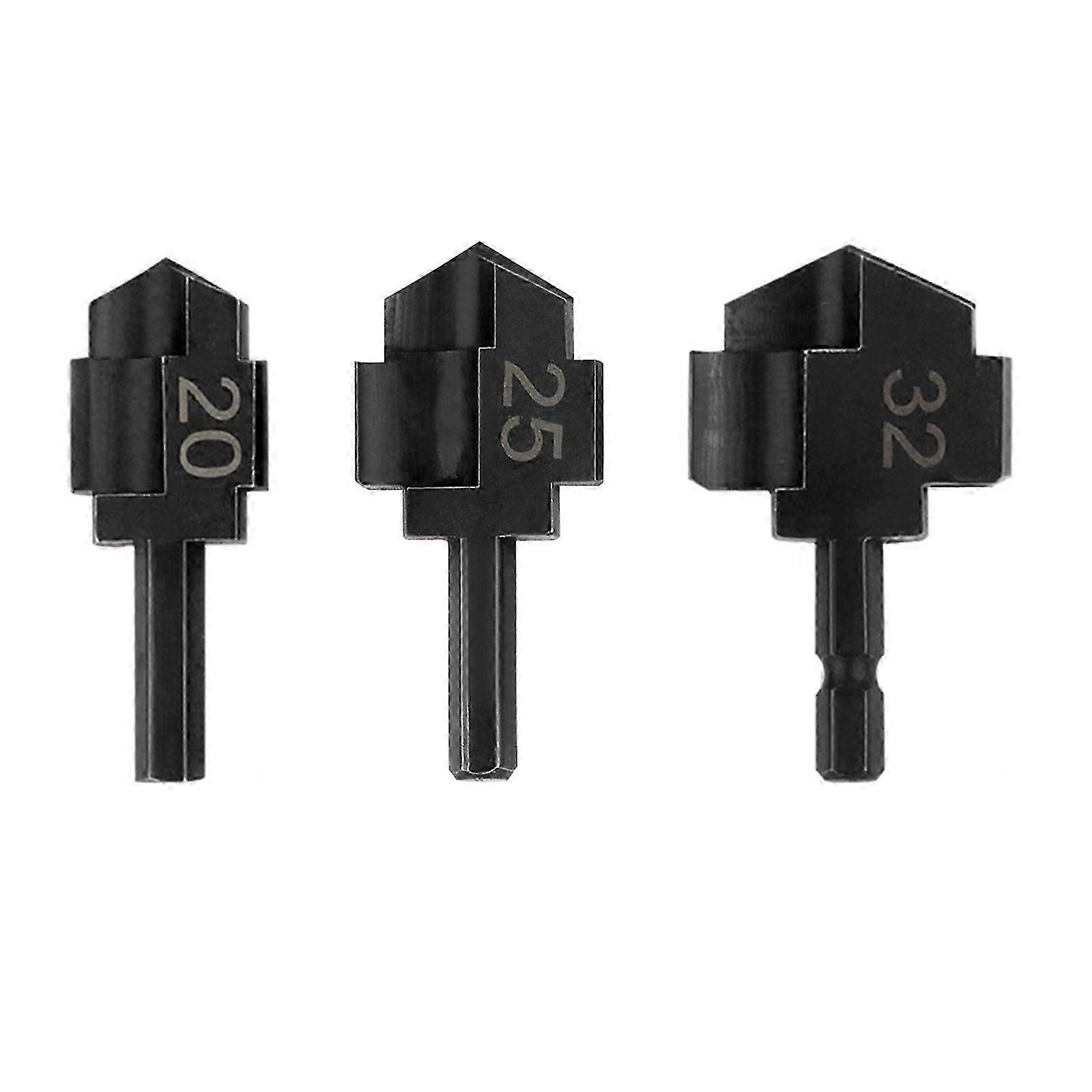 3Pcs Water Pipe Expansion Drill Bits 6.35mm Hexagonal Shank Step Drill Bit Punching Tool For Plumber Repair Power Tool Cs