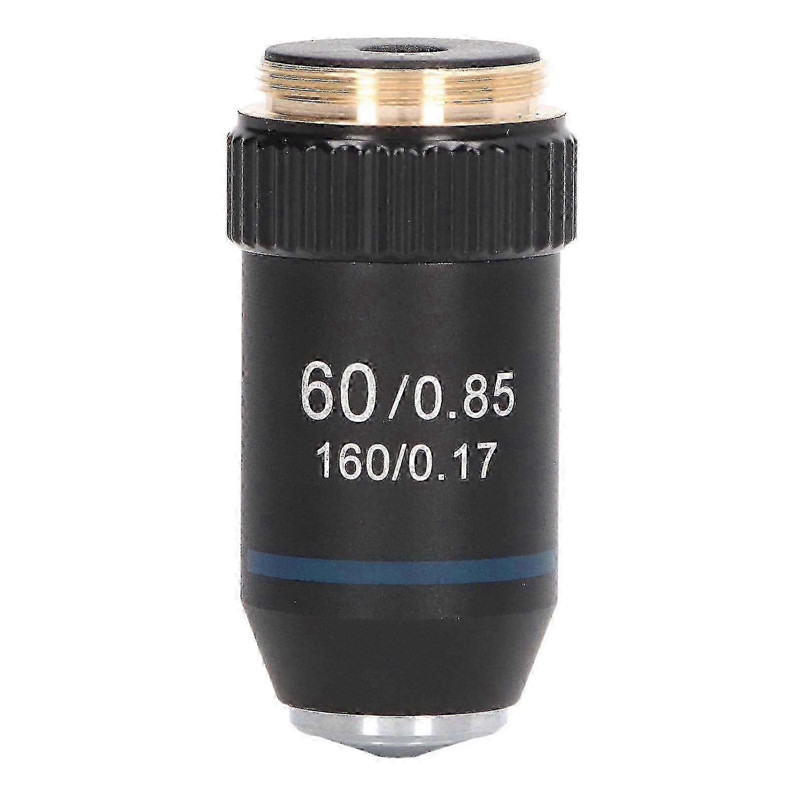 60X Achromatic Brass Lens Objective for Biology Lab Microscope 20.2mm Interface 2025
