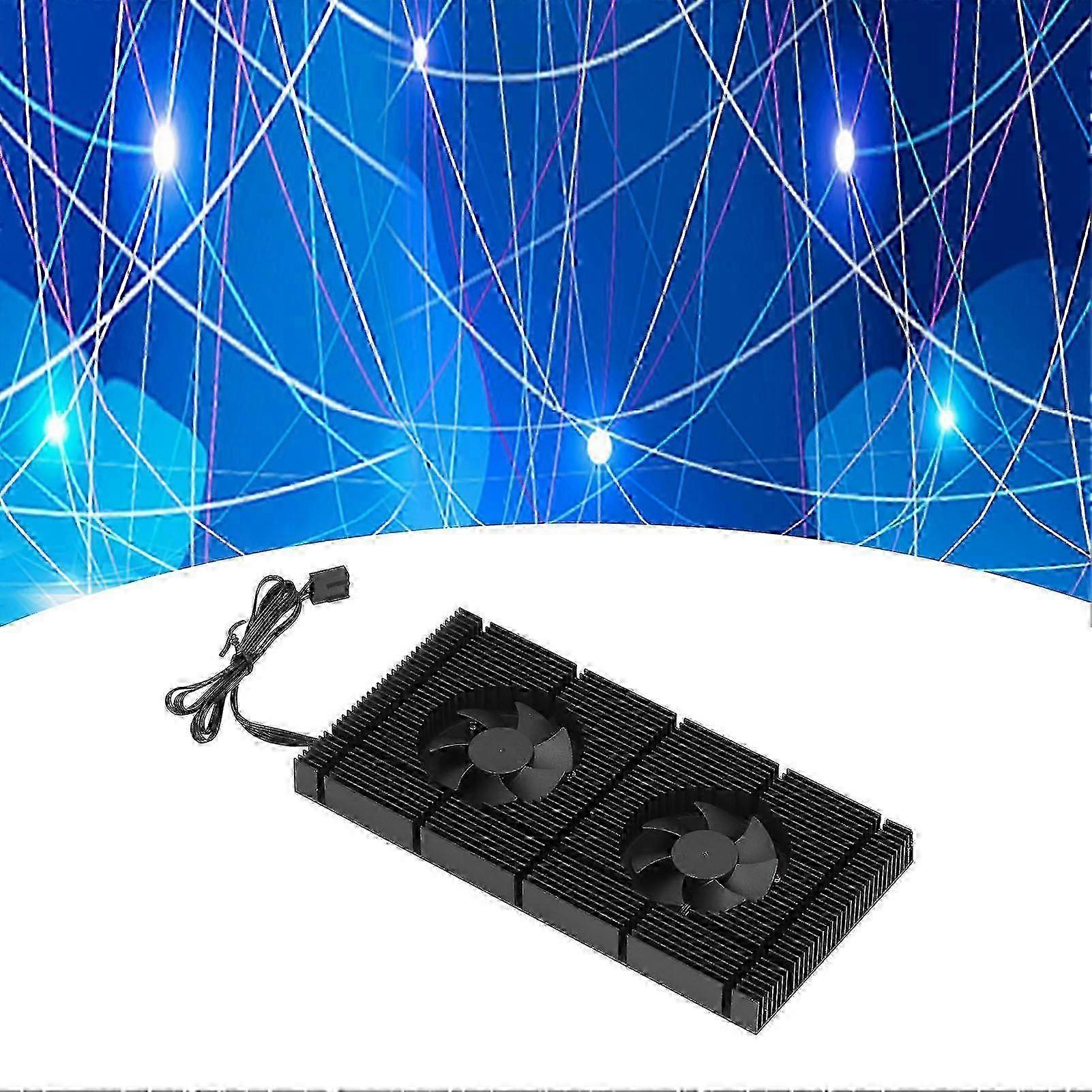 GK6 Dual PWM Fan VRAM Heatsink Adjustable Speed Backplane Memory Cooling Cooler for 3080 3070 Radiator0.5mm Pad 600 2025