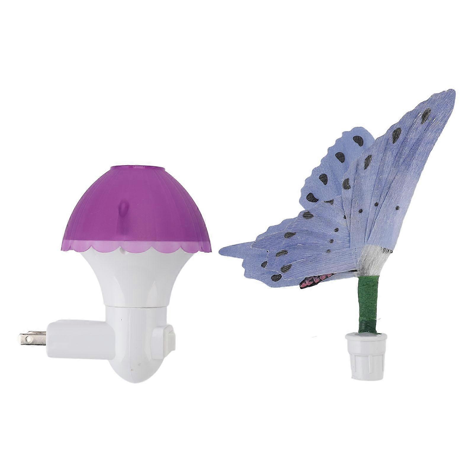 Plug in Night Light Colorful LED Butterflies Plug in Night Lamp with Dusk to Dawn Sensor for