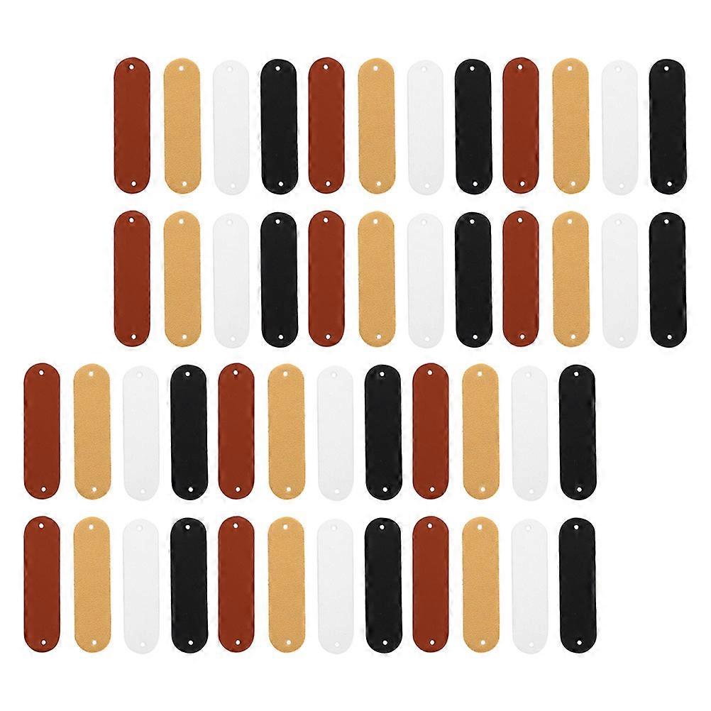 Crochet Tags for Handmade Items PU Blank Tags for DIY Use 120Pcs