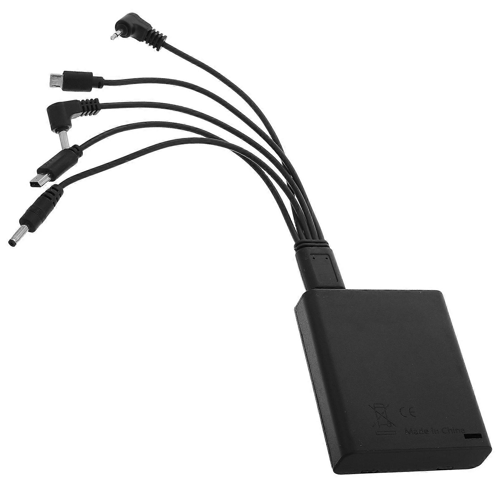 Black External Emergency Battery Pack Portable Safe Box with Multi-Jack DC Power Supply Backup Battery Box for Electronic Locks