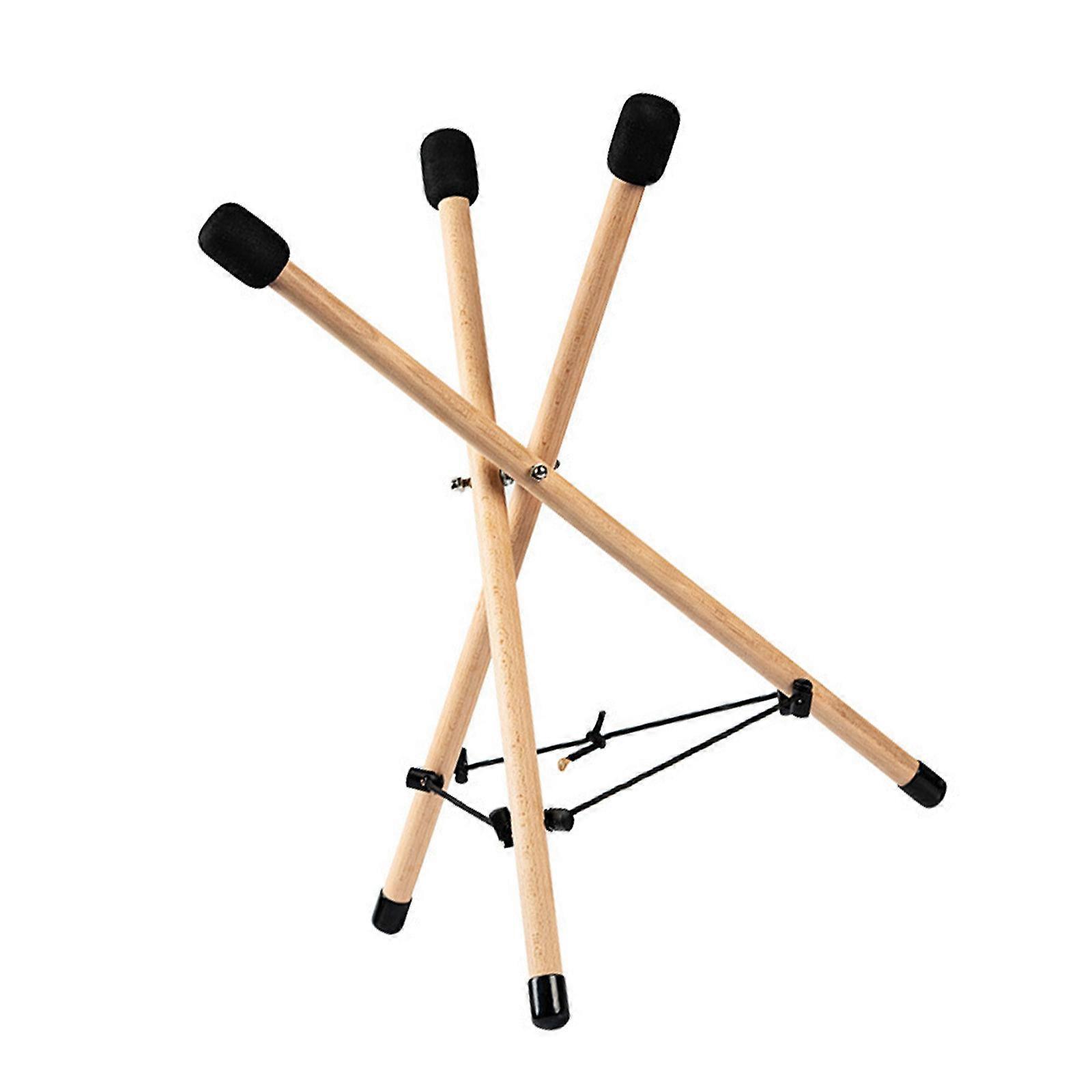 Quick Assembly Wood Handpan Drum Tripod Stand With Storage Pouches For Stable Musical Performances Multicolor