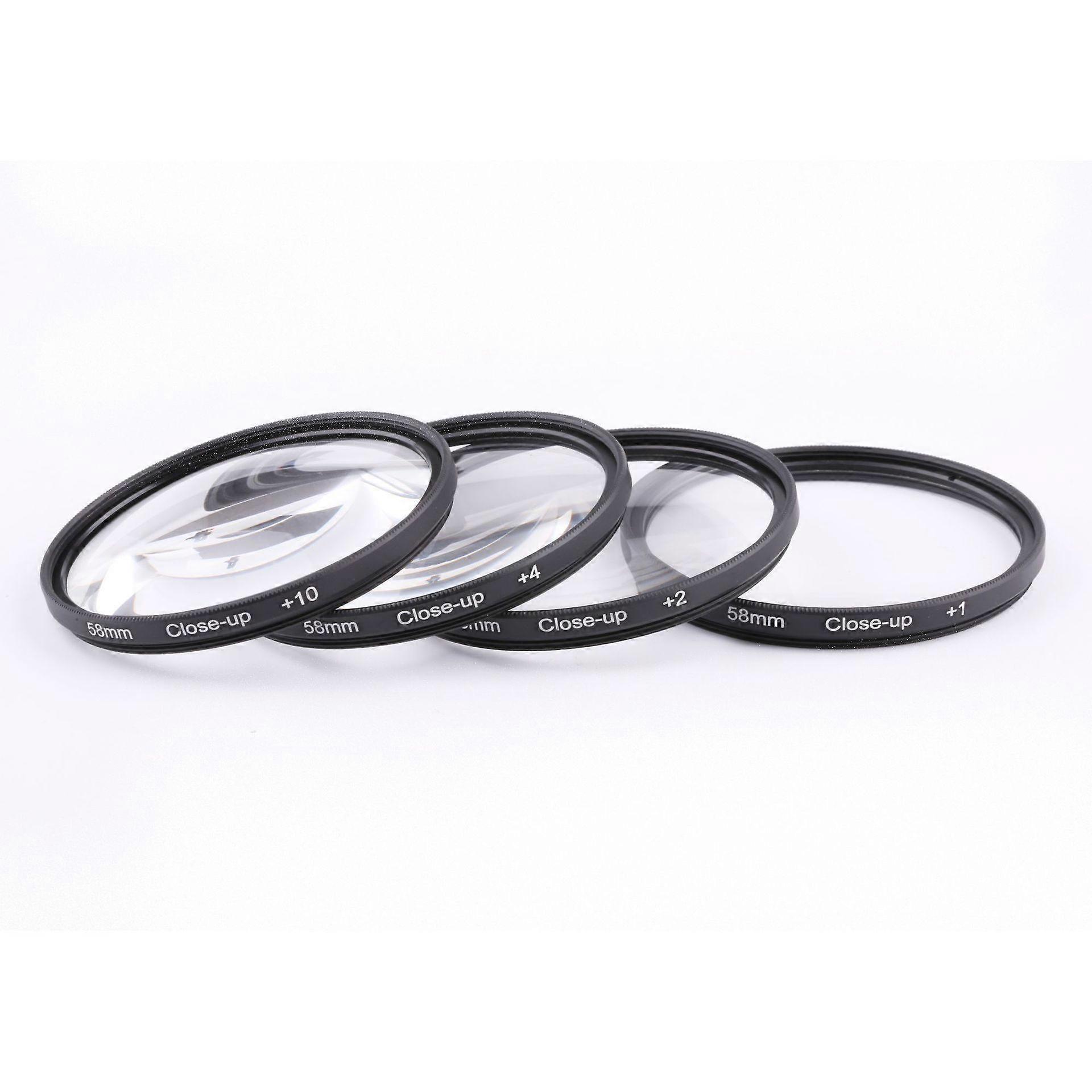 Close-up macro filters +1+2+4+10. A 4-piece close-up filter set suitable for